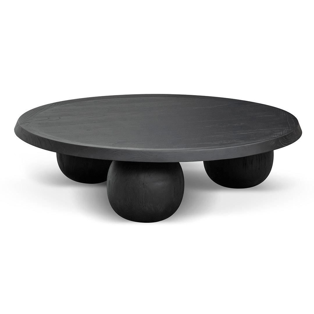 CCF8283-NI 100cm Elm Ball Coffee Table - Full Black - Furniture Castle