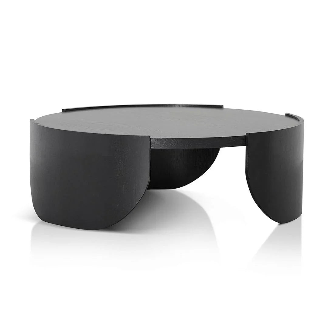 CCF8310-CN 1.1m Round Coffee Table - Black - Furniture Castle