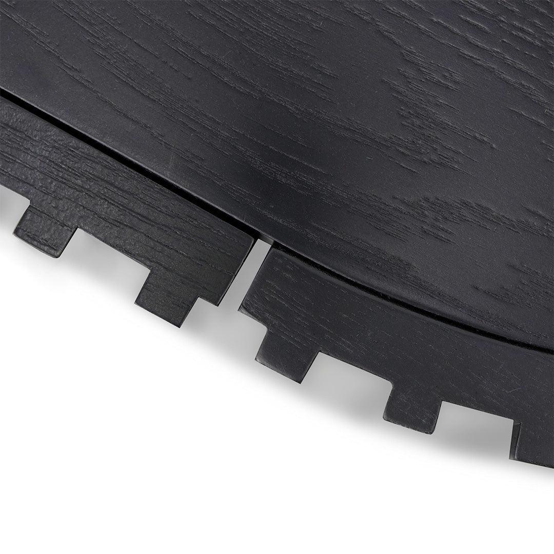 CCF8489-CN 1.3m Oval Coffee Table - Full Black Oak - Furniture Castle