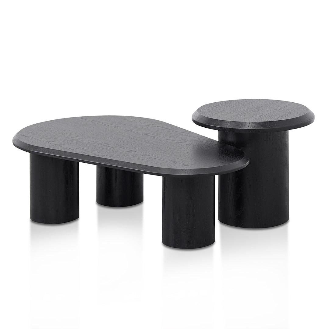 CCF8553-CN-ST8554-CN Chen Nested Table - Black Oak - Furniture Castle