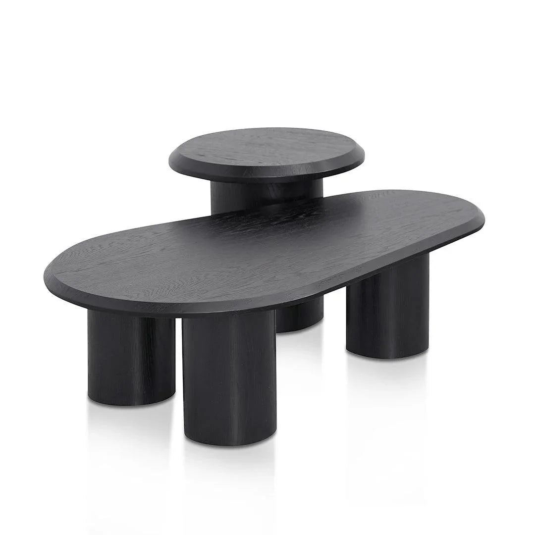 CCF8553-CN-ST8554-CN Chen Nested Table - Black Oak - Furniture Castle