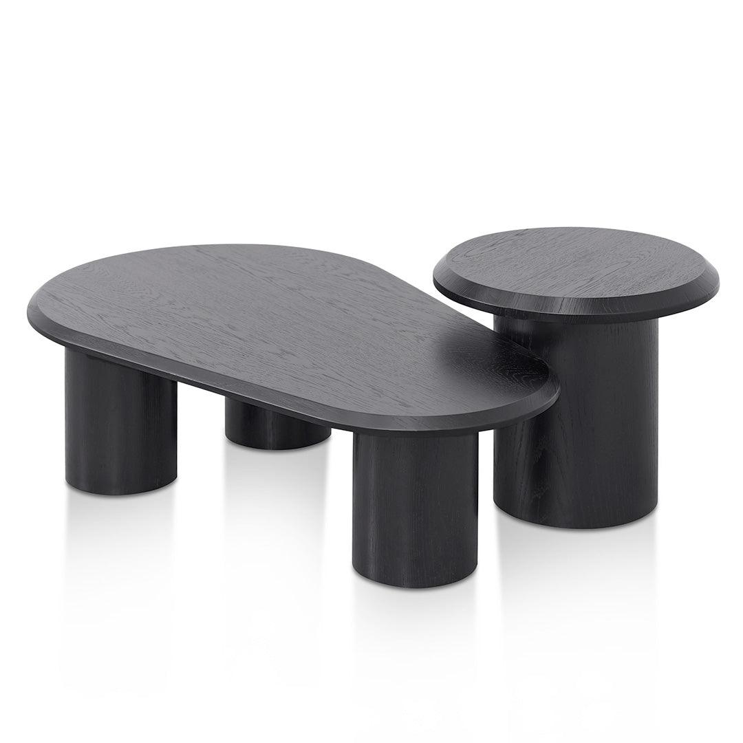 CCF8553-CN-ST8554-CN Chen Nested Table - Black Oak - Furniture Castle