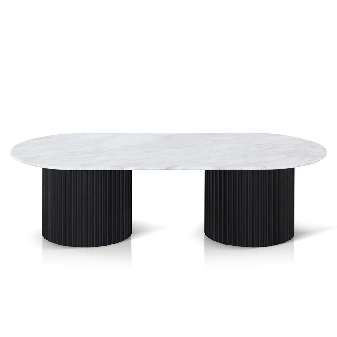 CCF8582-DW 1.3m Marble Coffee Table - Black - Furniture Castle