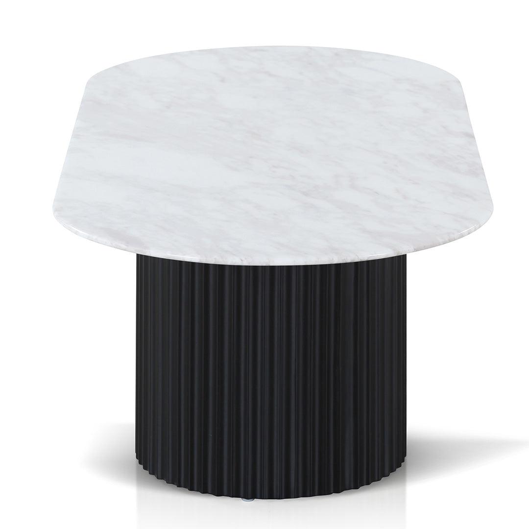 CCF8582-DW 1.3m Marble Coffee Table - Black - Furniture Castle