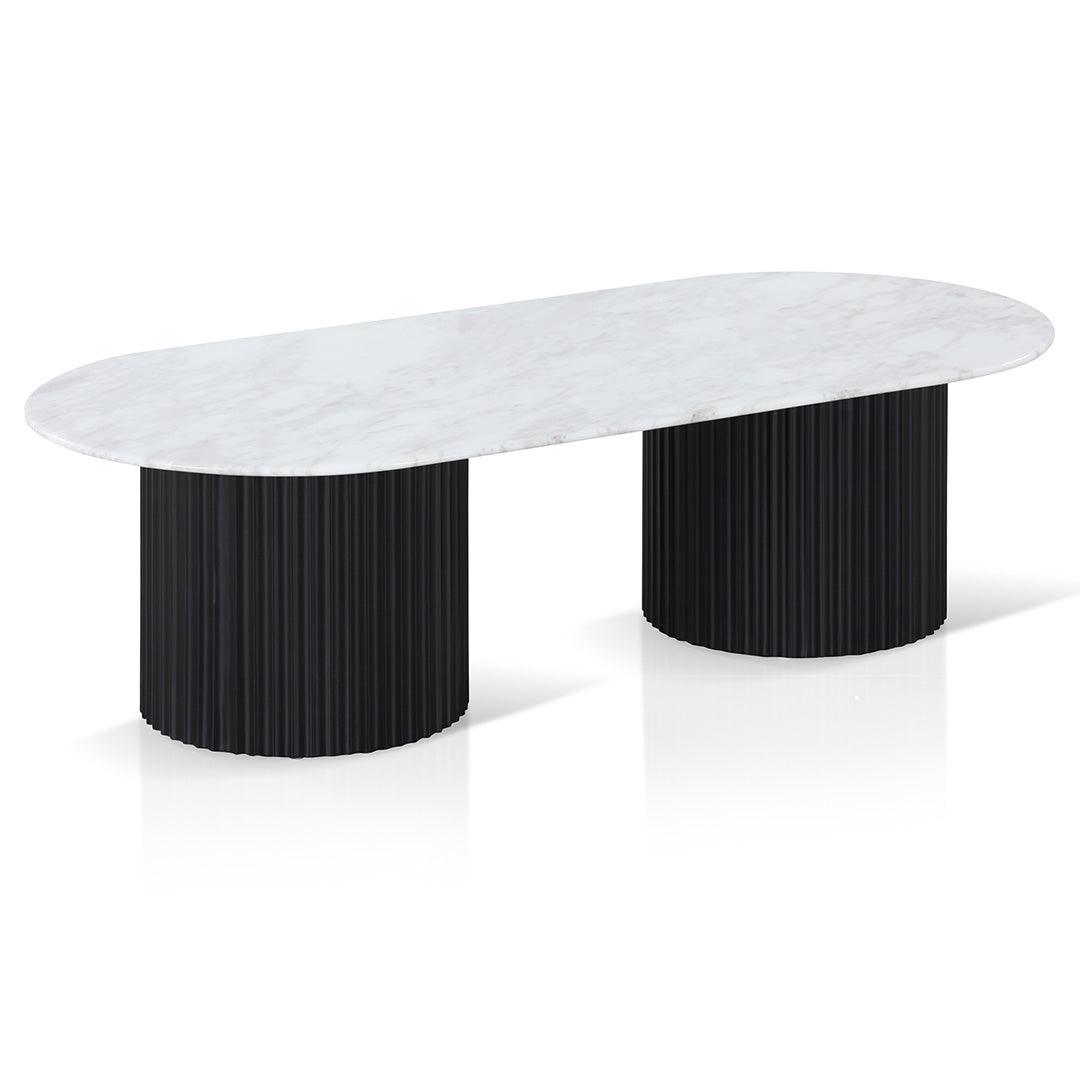 CCF8582-DW 1.3m Marble Coffee Table - Black - Furniture Castle