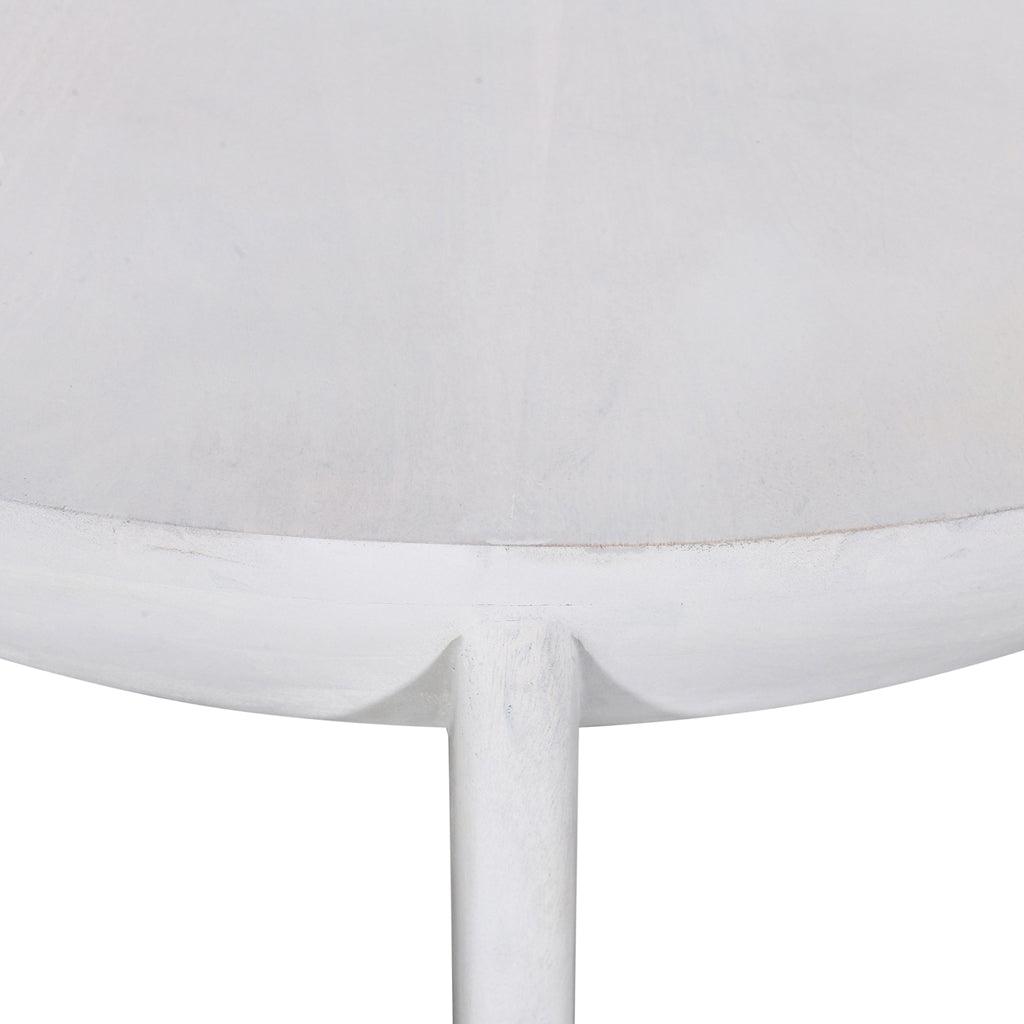 CCF8726-RB 90cm Round Coffee Table - Cafe White - Furniture Castle