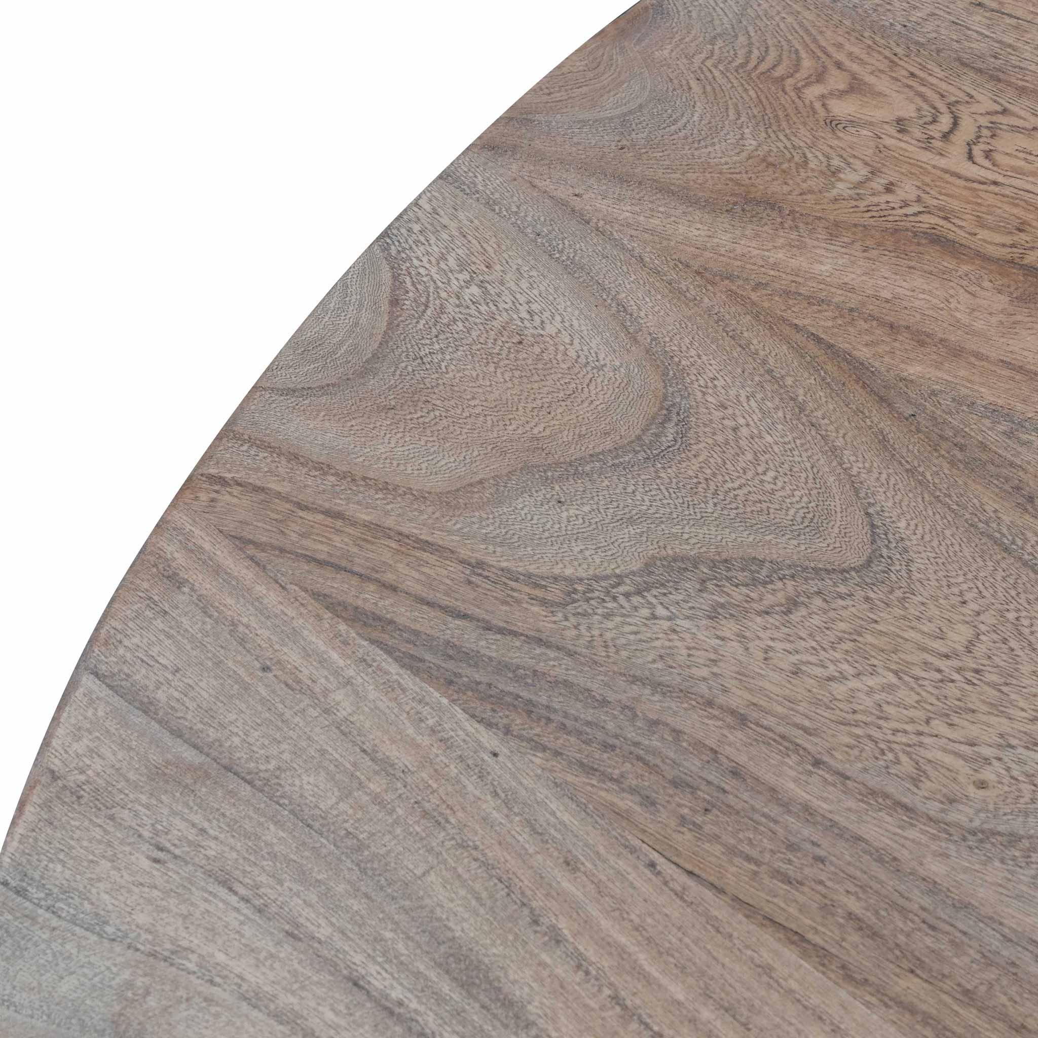 CDT6563 100cm Round Coffee Table - Natural-Thick Base - Furniture Castle