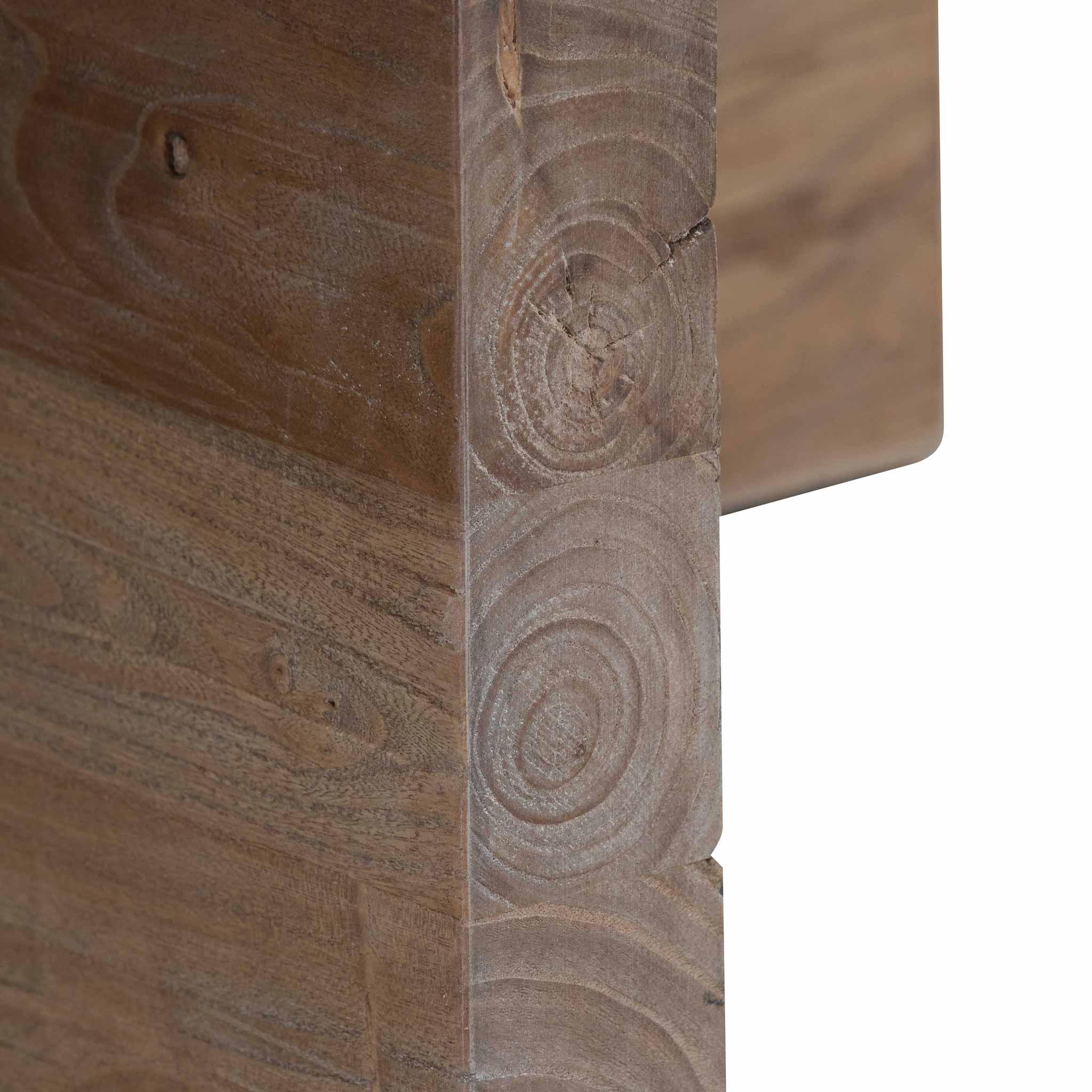 CDT6563 100cm Round Coffee Table - Natural-Thick Base - Furniture Castle