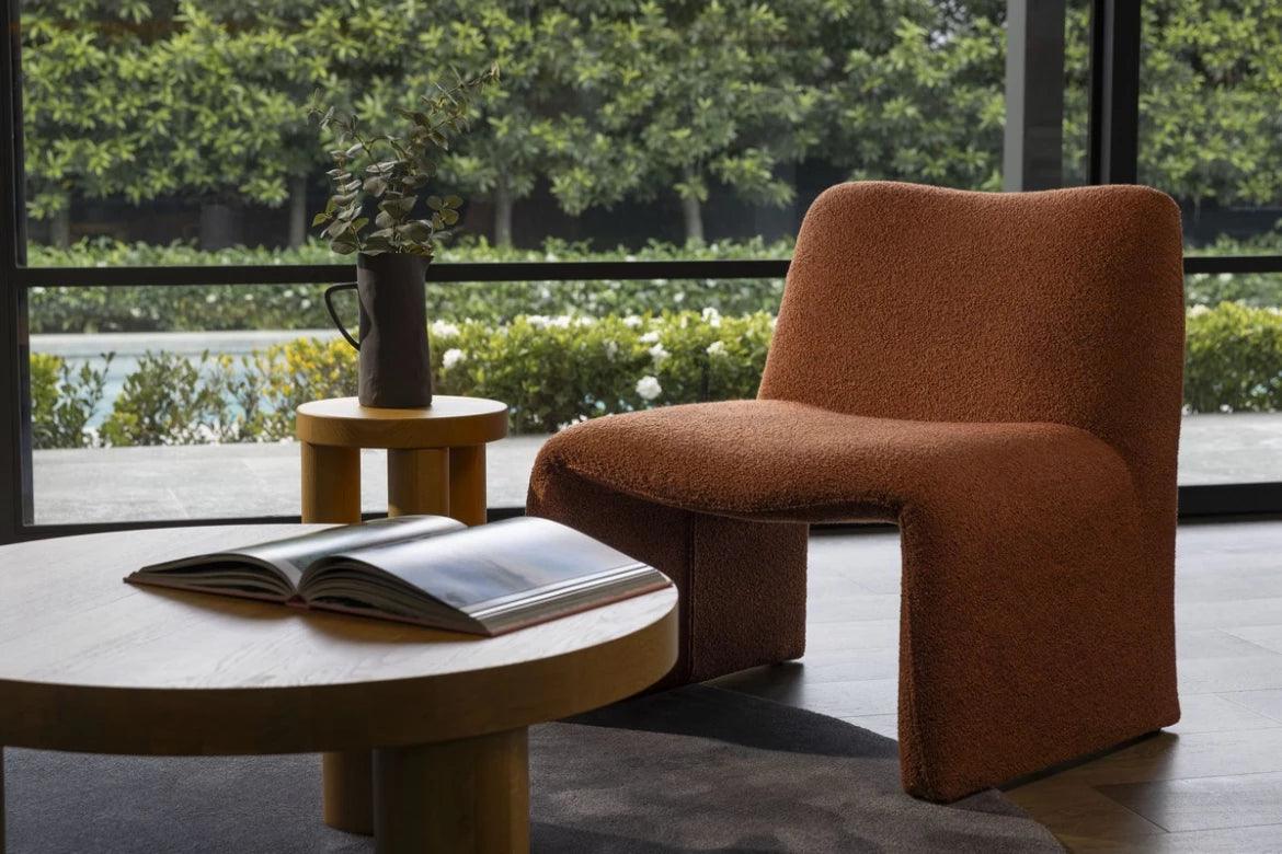 Celin Occasional Chair Terracotta - Furniture Castle