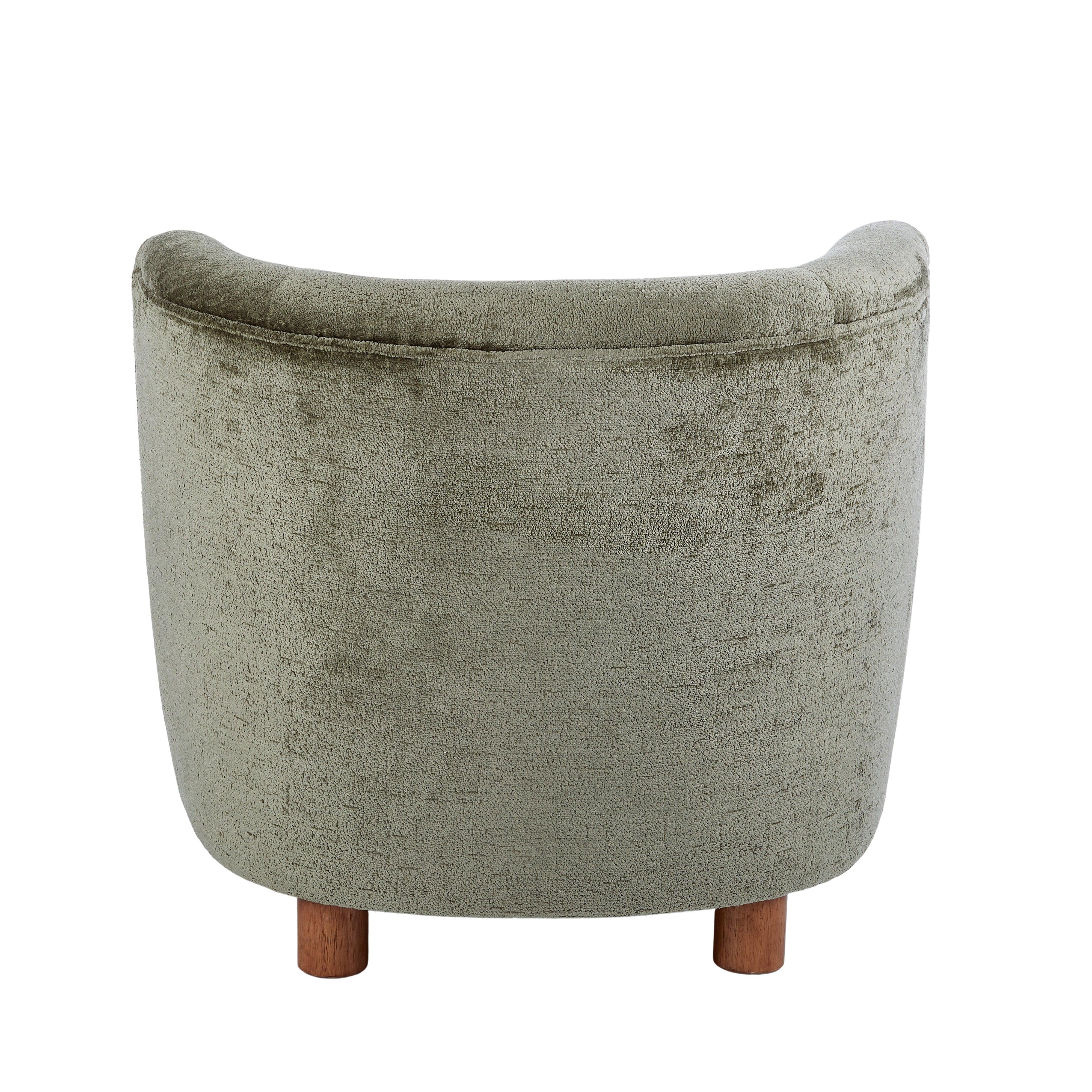 Chenille Sage Armchair 80.5x73.5x73.5cm - Furniture Castle
