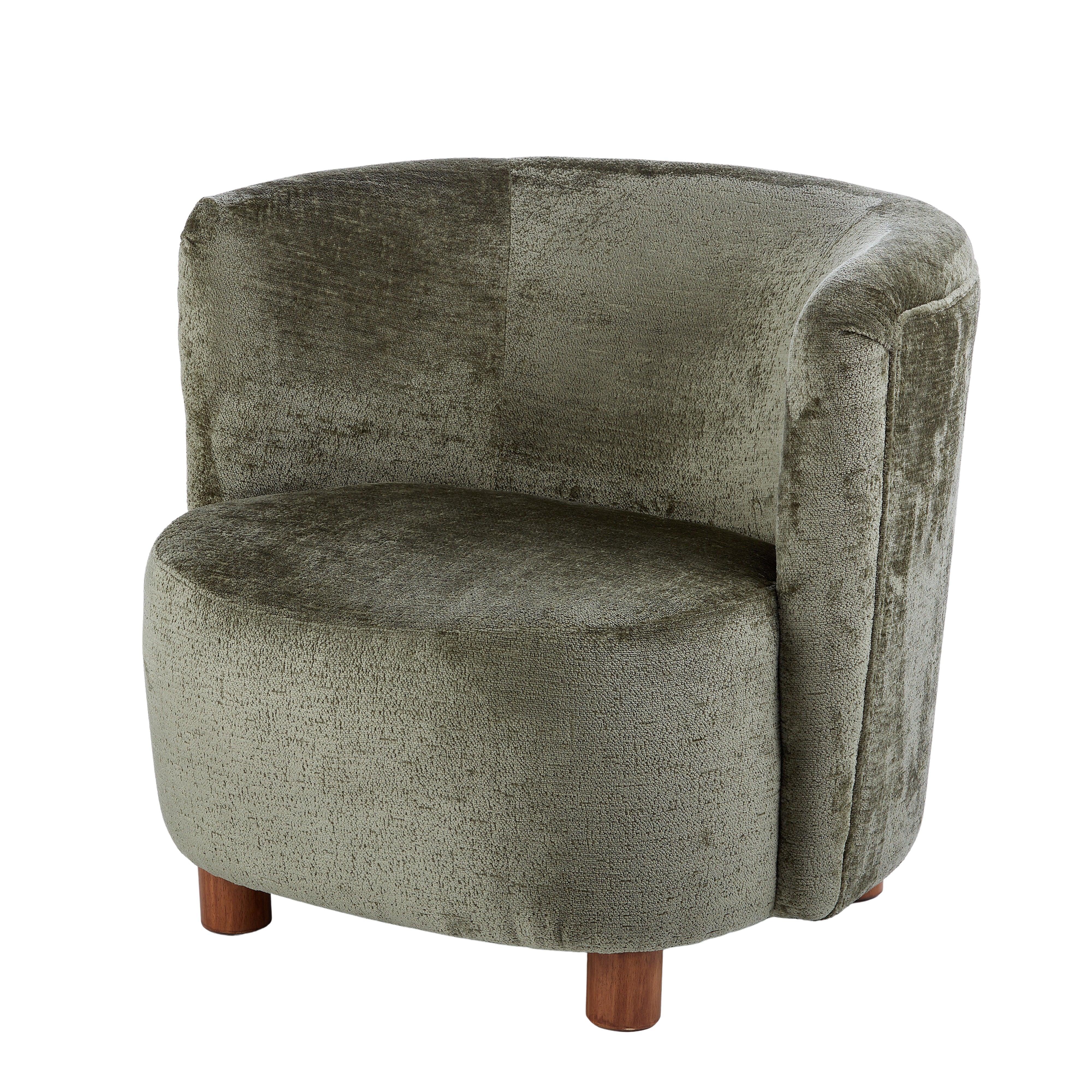 Chenille Sage Armchair 80.5x73.5x73.5cm - Furniture Castle