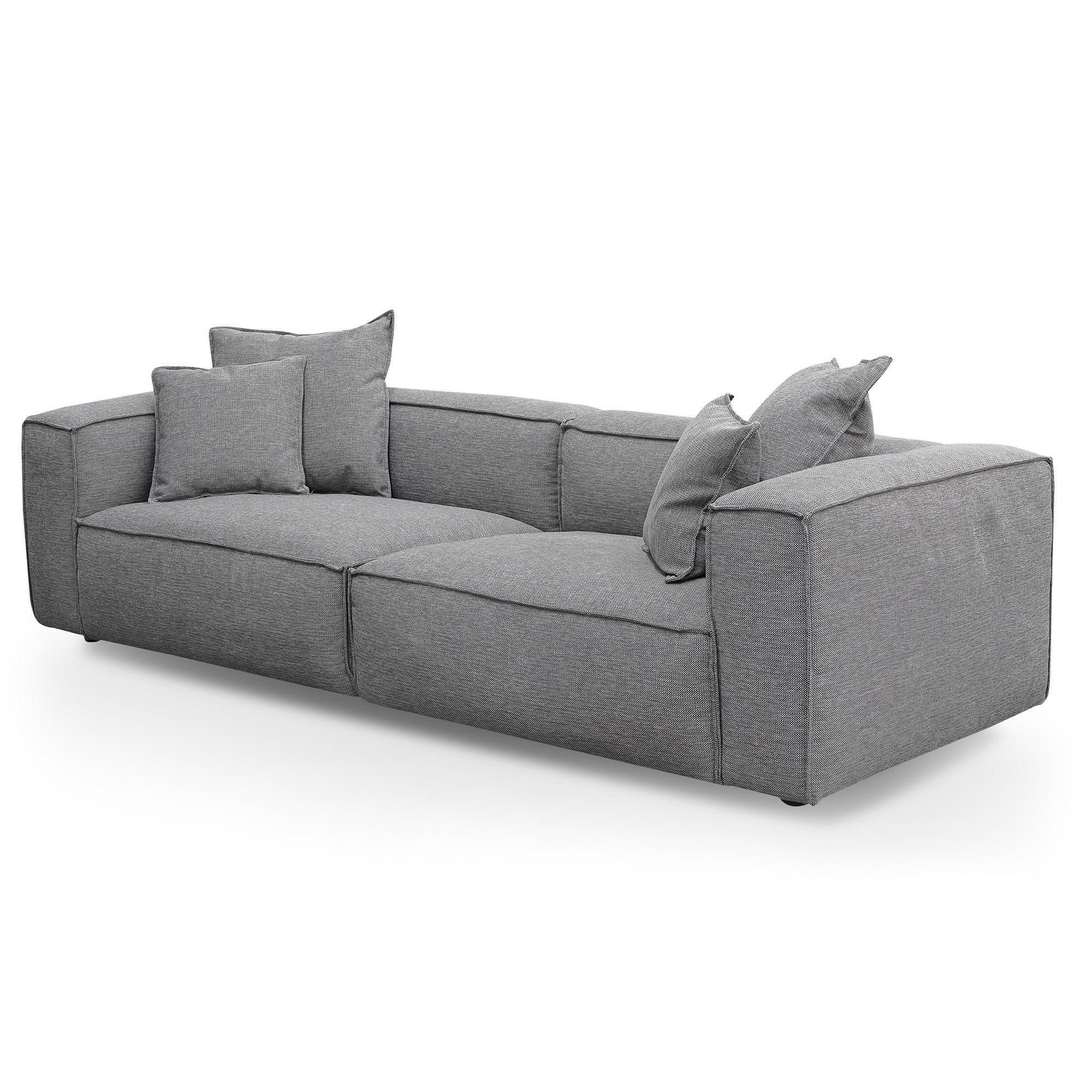 CLC2734-KSO 4 Seater Sofa with Cushion and Pillow - Graphite Grey - Furniture Castle