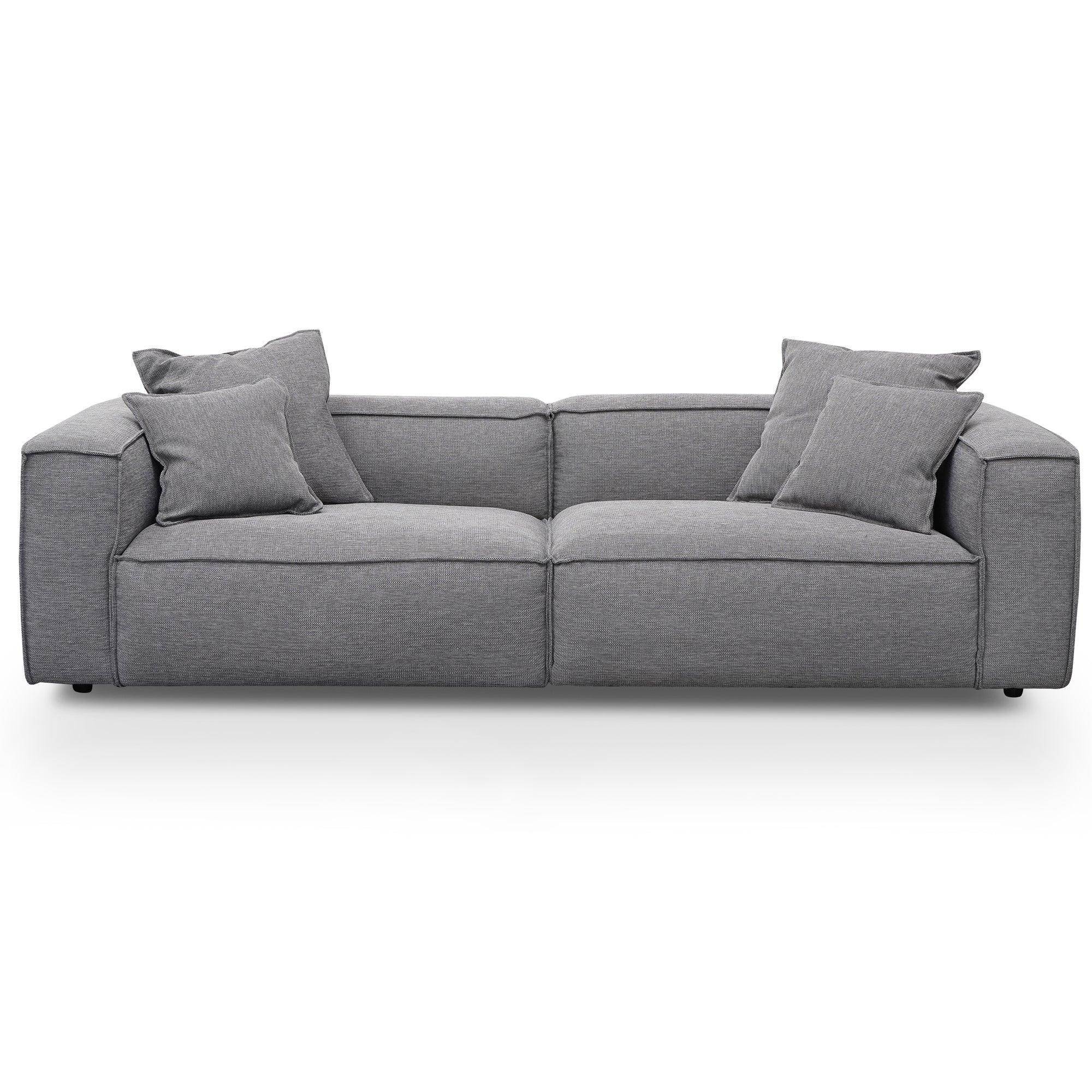 CLC2734-KSO 4 Seater Sofa with Cushion and Pillow - Graphite Grey - Furniture Castle