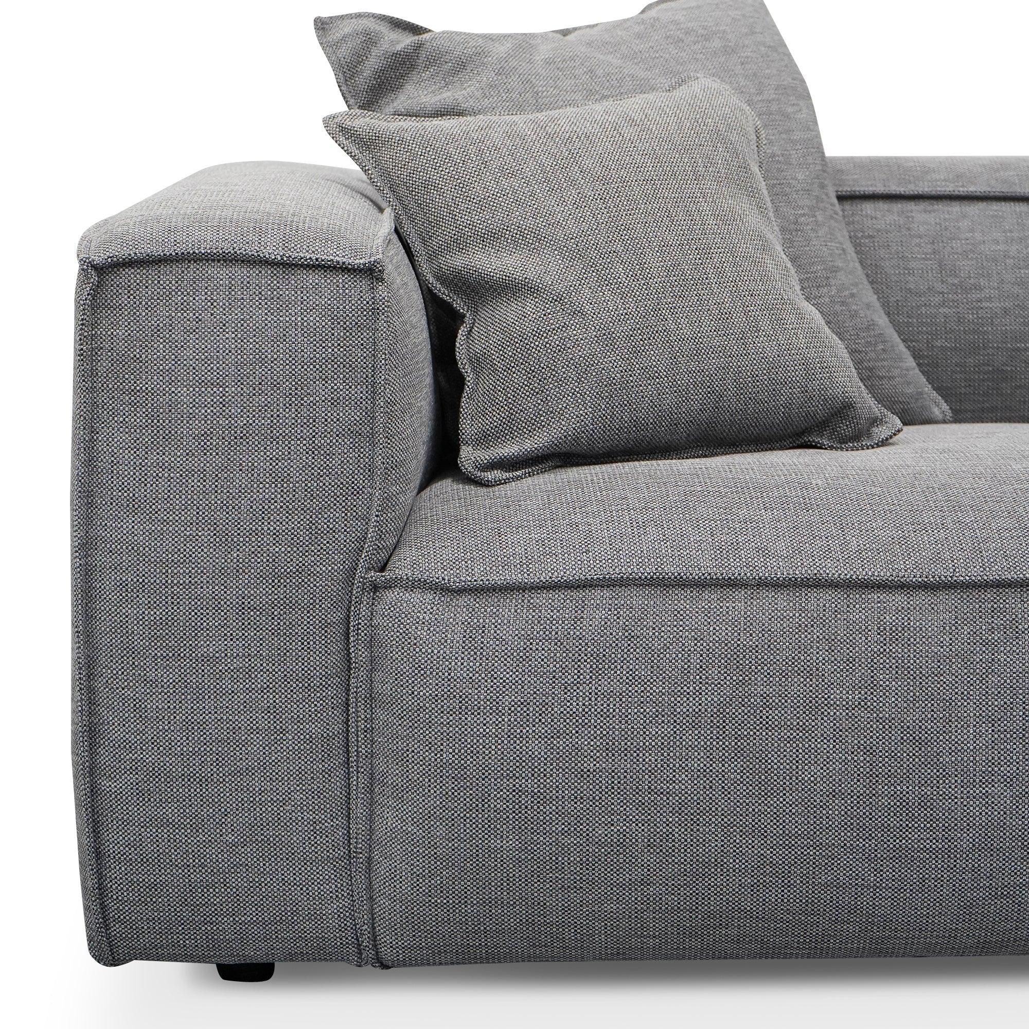 CLC2734-KSO 4 Seater Sofa with Cushion and Pillow - Graphite Grey - Furniture Castle