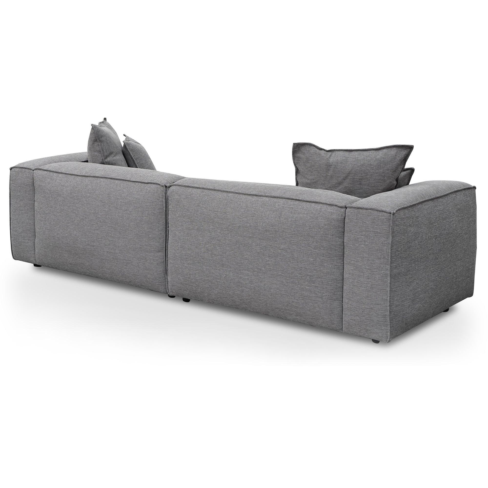 CLC2734-KSO 4 Seater Sofa with Cushion and Pillow - Graphite Grey - Furniture Castle