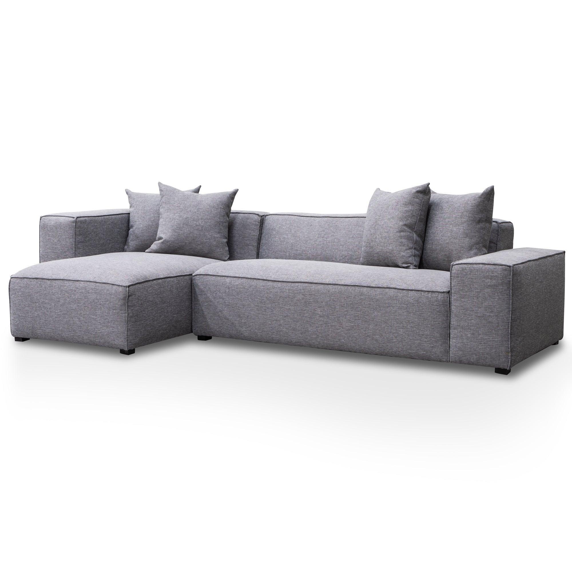 CLC2850-CA 3 Seater Left Chaise Sofa - Graphite Grey - Furniture Castle