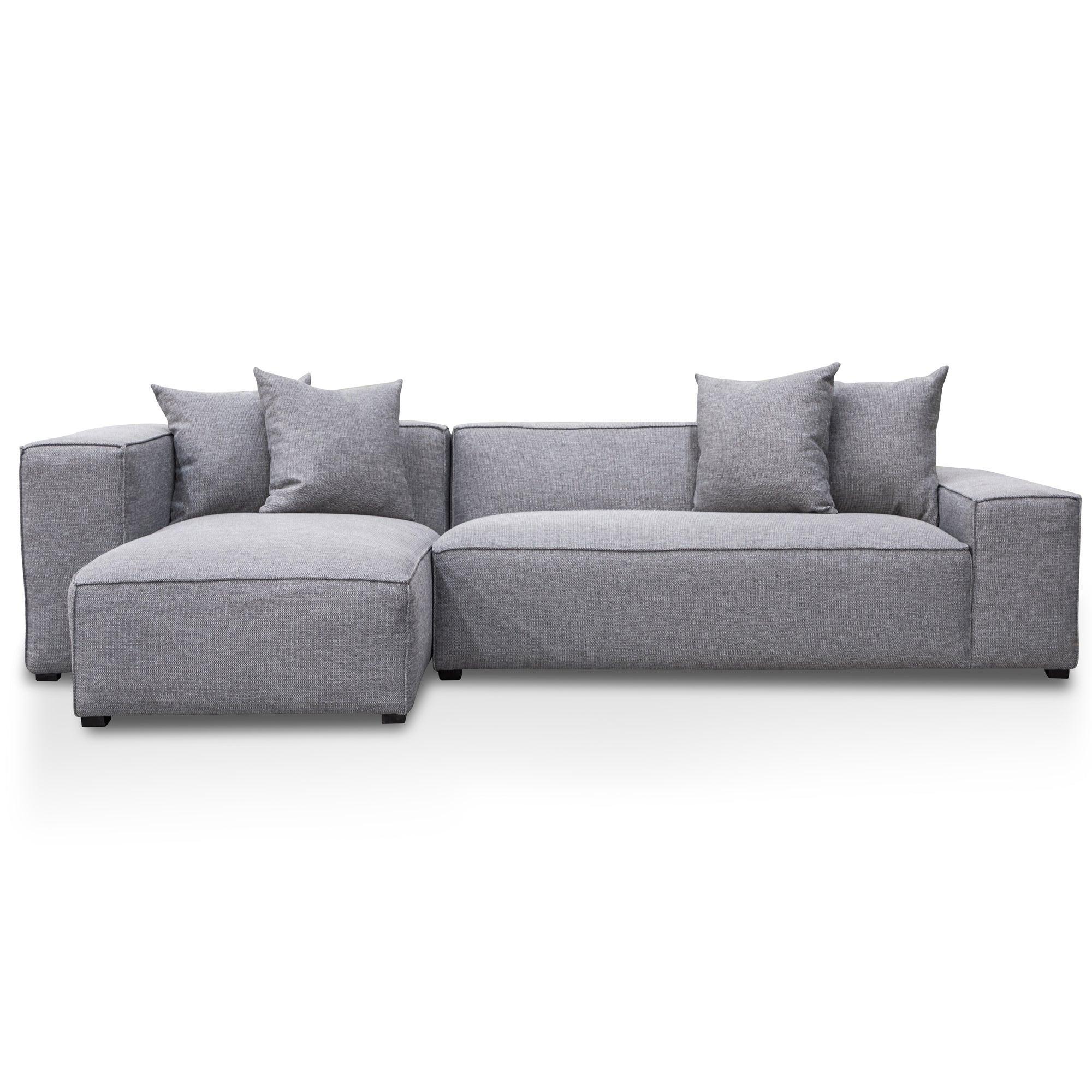 CLC2850-CA 3 Seater Left Chaise Sofa - Graphite Grey - Furniture Castle