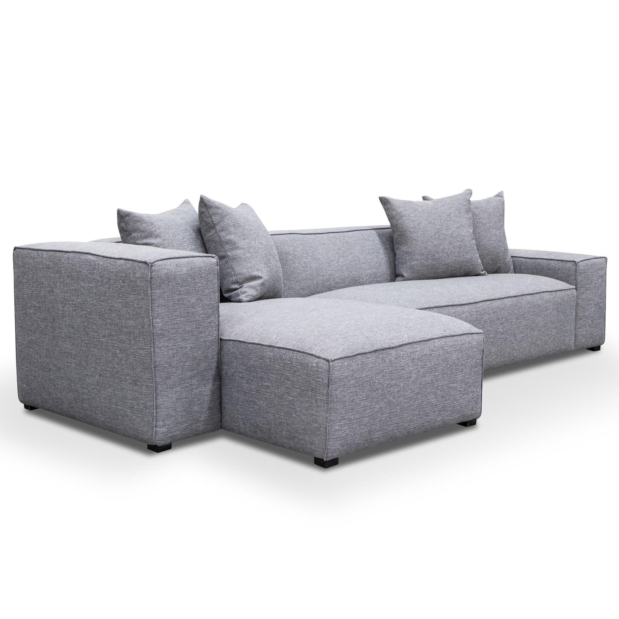 CLC2850-CA 3 Seater Left Chaise Sofa - Graphite Grey - Furniture Castle