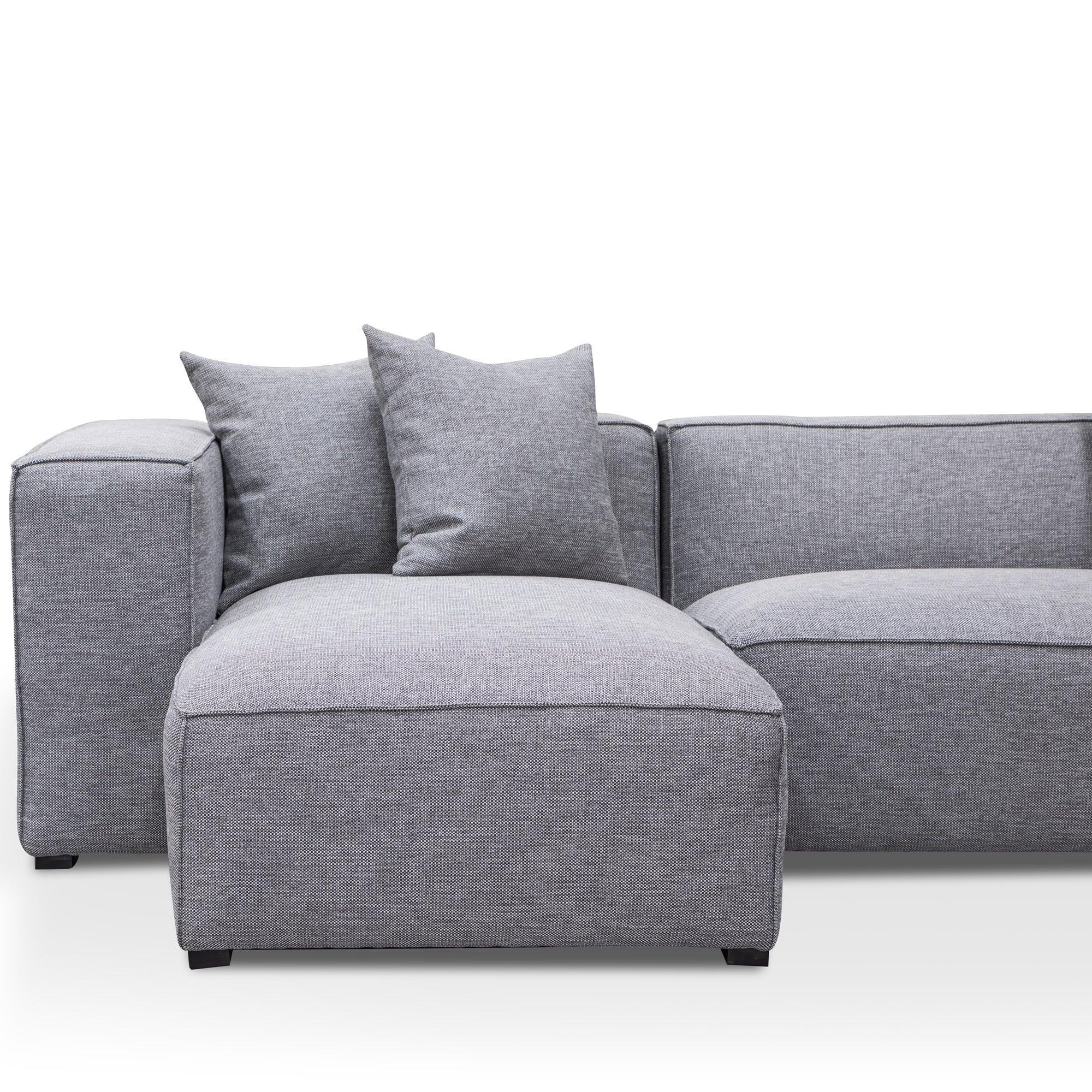 CLC2850-CA 3 Seater Left Chaise Sofa - Graphite Grey - Furniture Castle
