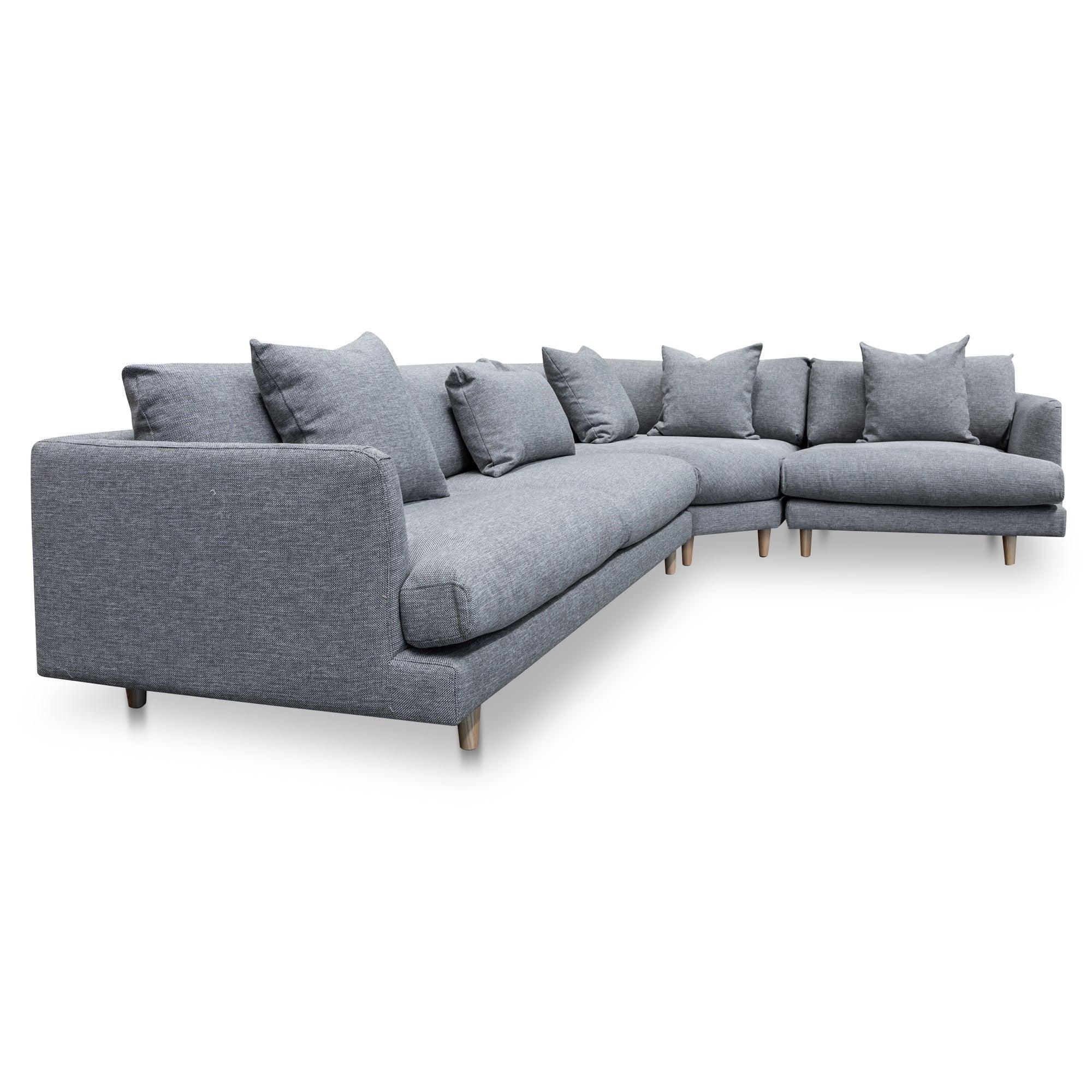 CLC2854-CA Right Return Modular Sofa - Graphite Grey - Furniture Castle