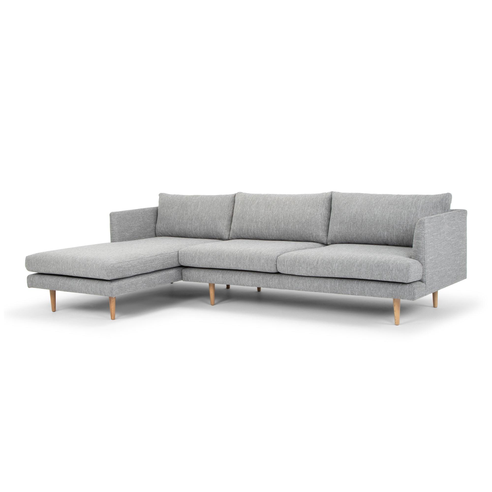 CLC2863-FA Seater With Left Chaise Sofa - Graphite Grey with Natural Legs - Furniture Castle