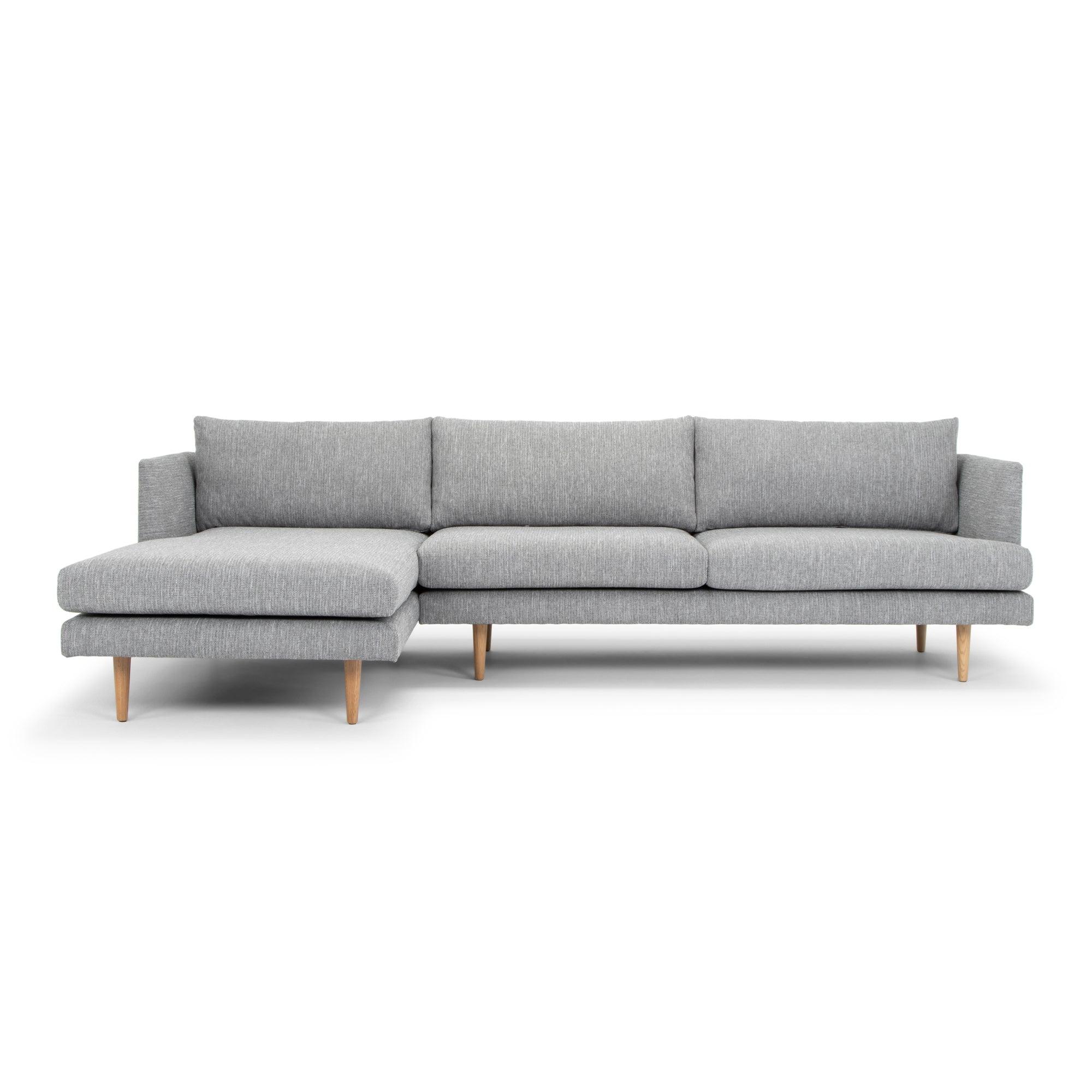 CLC2863-FA Seater With Left Chaise Sofa - Graphite Grey with Natural Legs - Furniture Castle