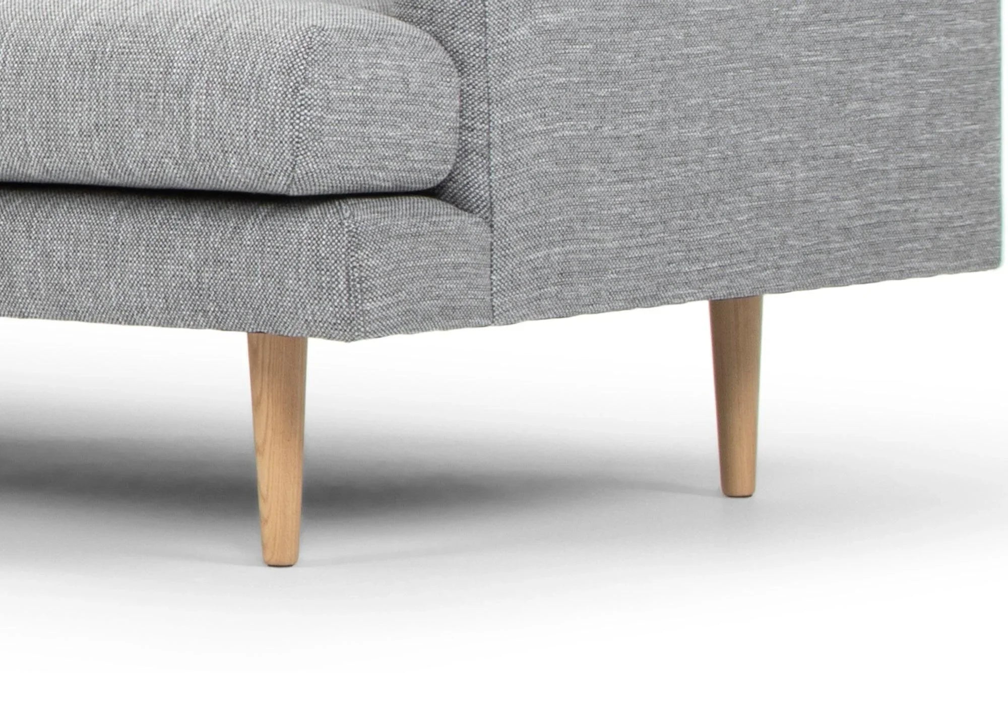 CLC2863-FA Seater With Left Chaise Sofa - Graphite Grey with Natural Legs - Furniture Castle