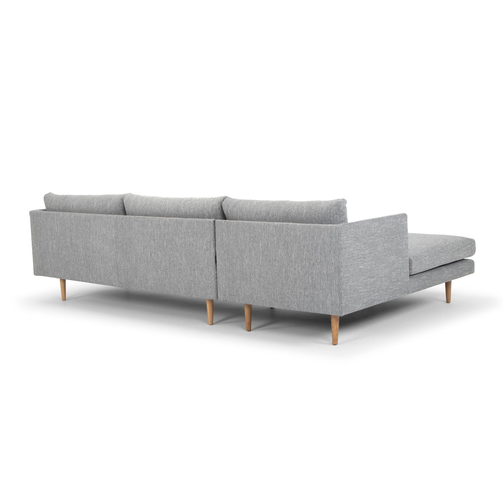 CLC2863-FA Seater With Left Chaise Sofa - Graphite Grey with Natural Legs - Furniture Castle
