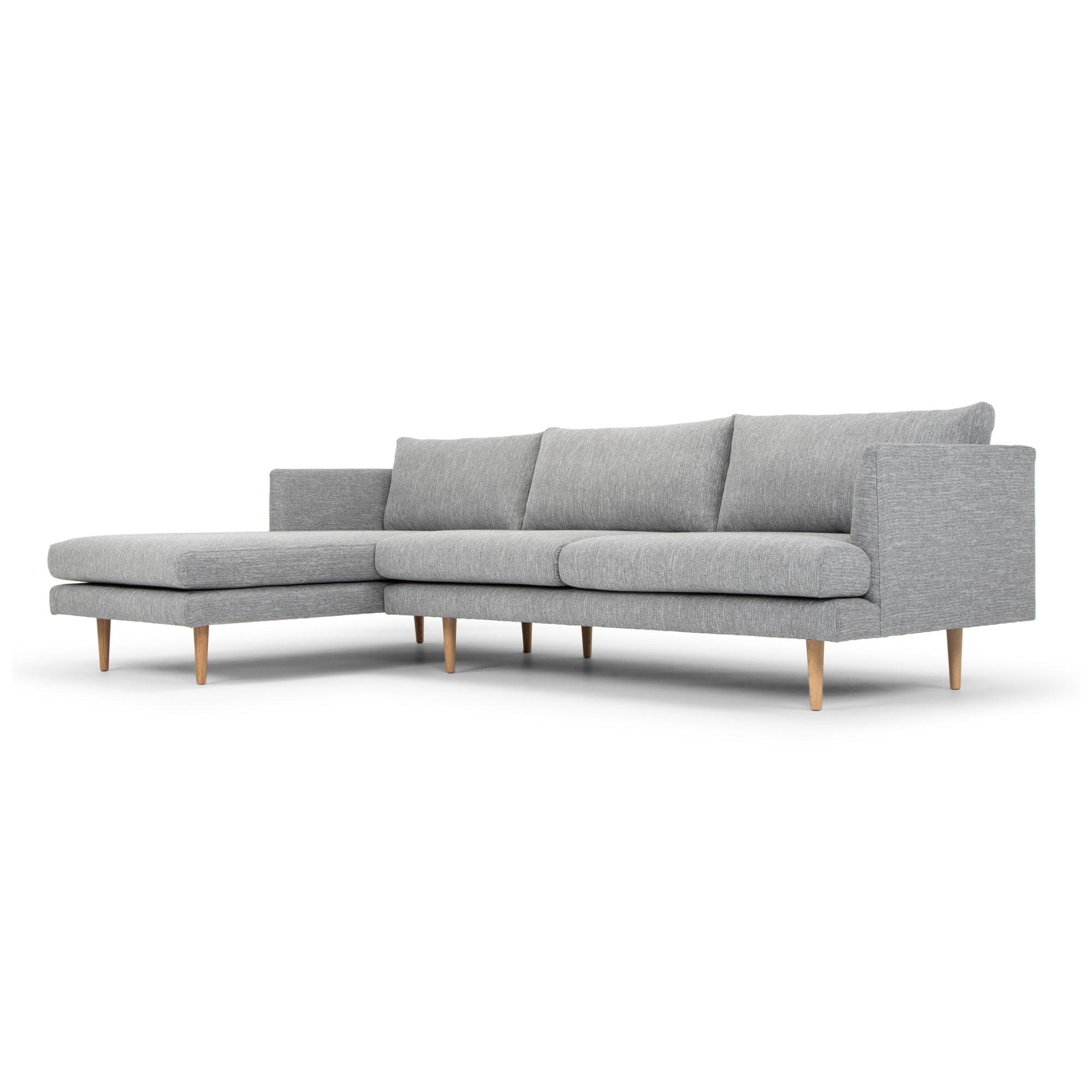 CLC2863-FA Seater With Left Chaise Sofa - Graphite Grey with Natural Legs - Furniture Castle