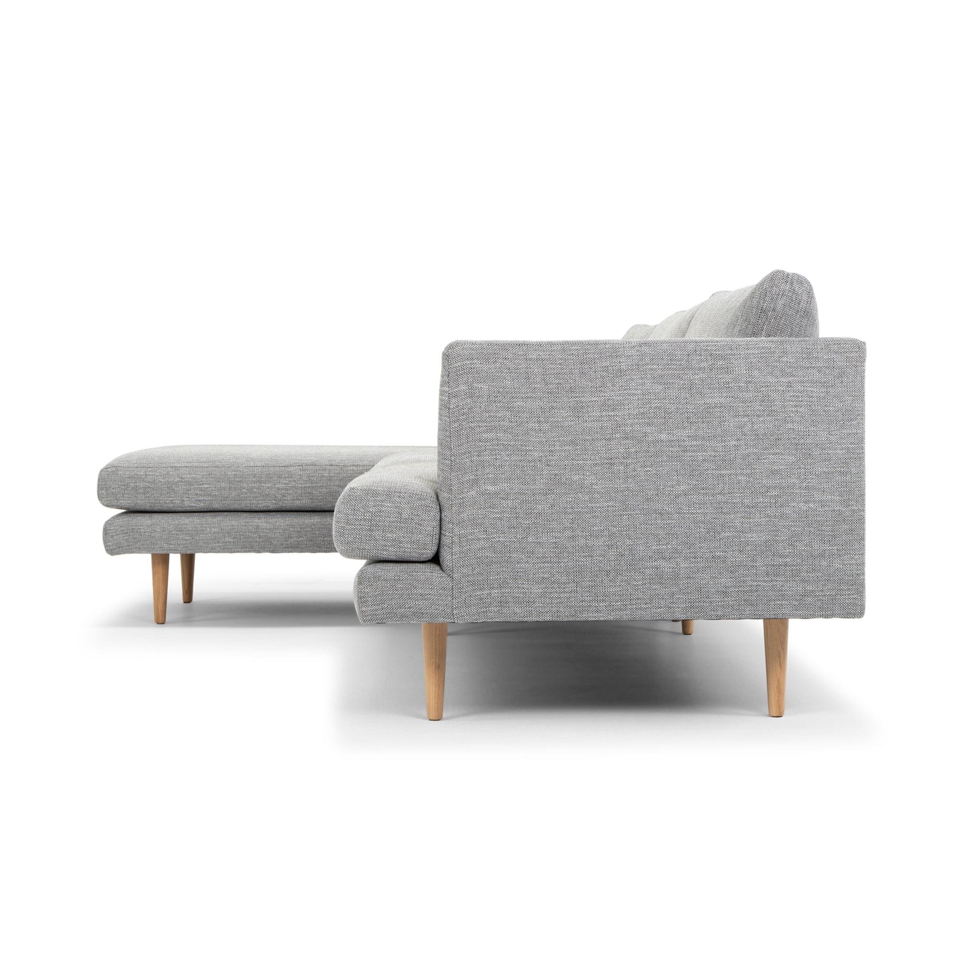 CLC2863-FA Seater With Left Chaise Sofa - Graphite Grey with Natural Legs - Furniture Castle