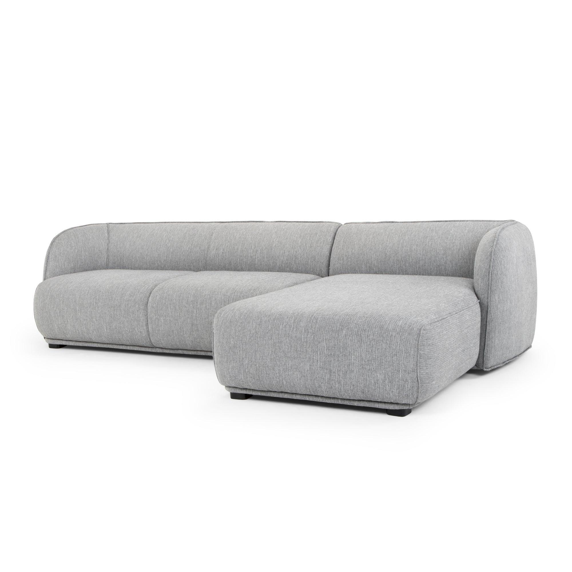 CLC2871-FA 3 Seater Right Chaise Sofa - Graphite Grey - Furniture Castle