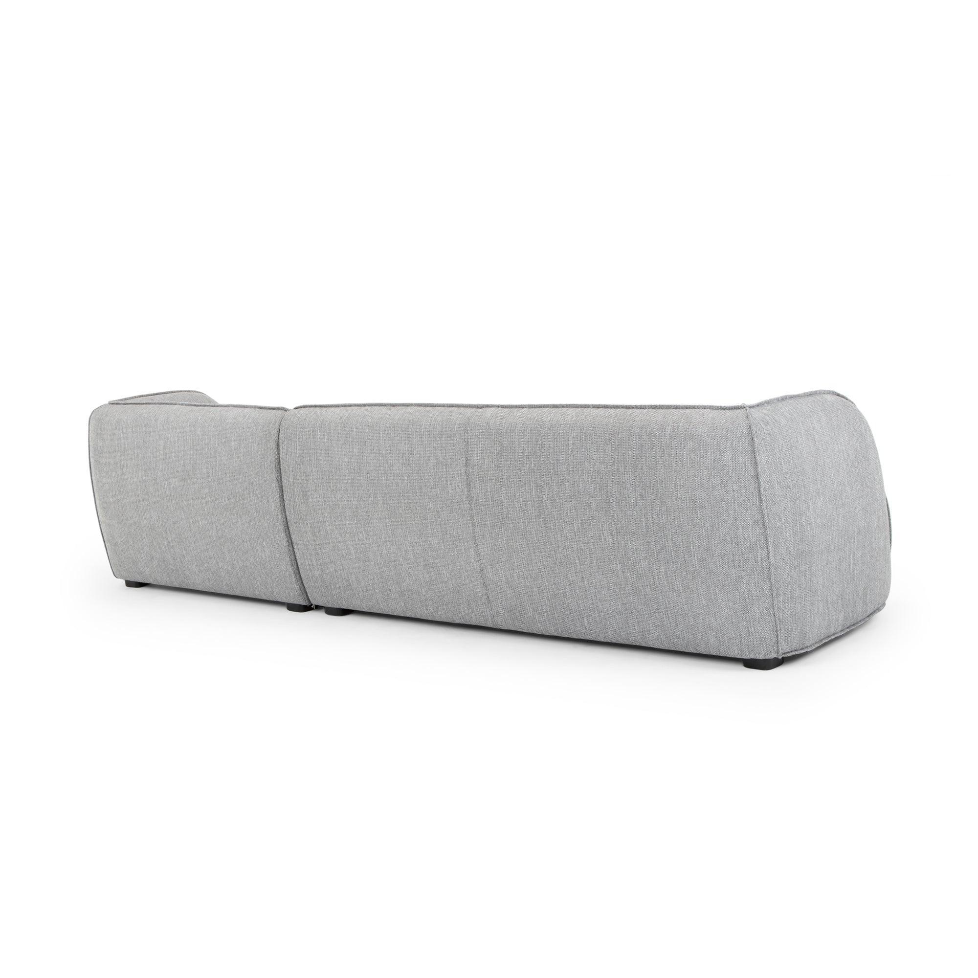 CLC2871-FA 3 Seater Right Chaise Sofa - Graphite Grey - Furniture Castle