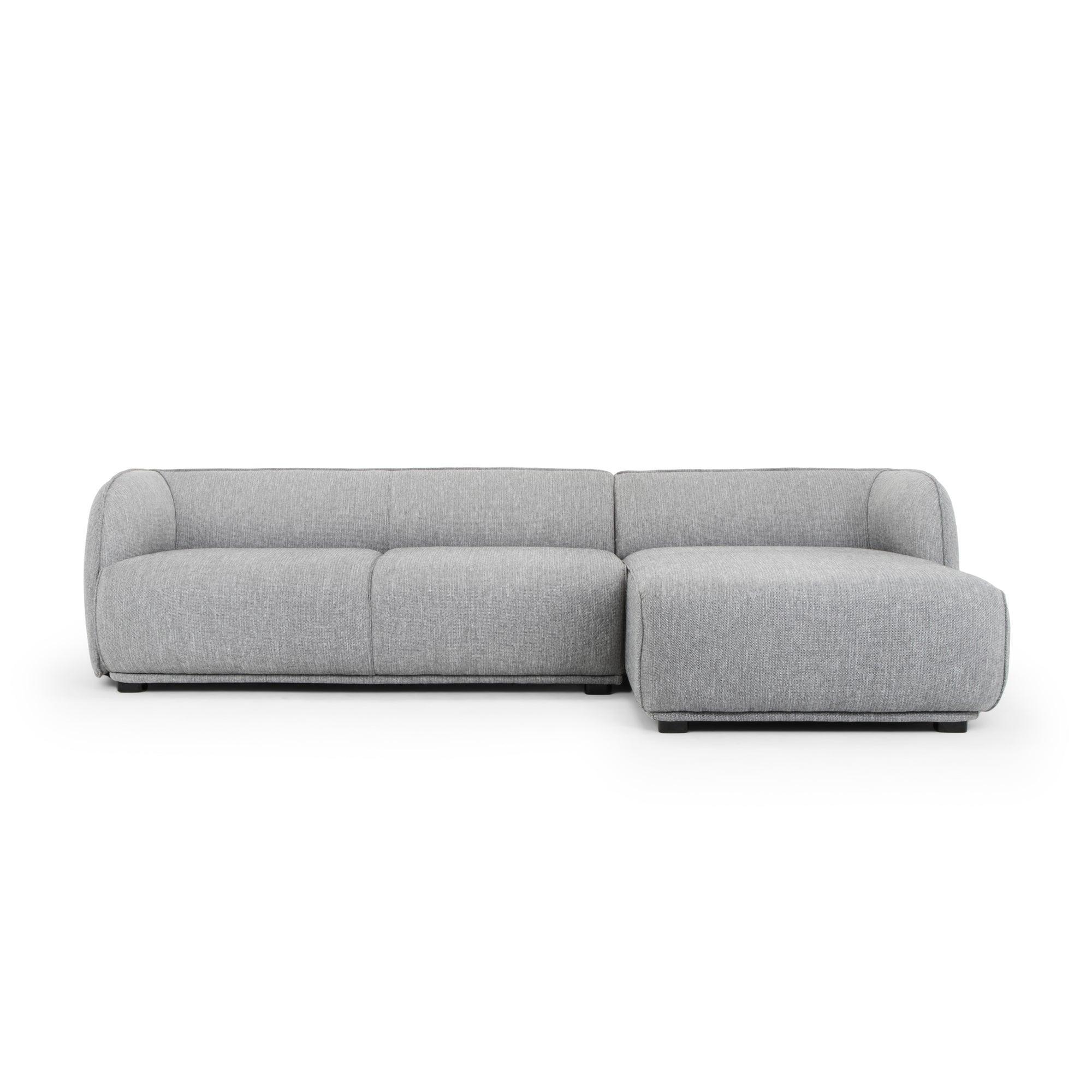 CLC2871-FA 3 Seater Right Chaise Sofa - Graphite Grey - Furniture Castle