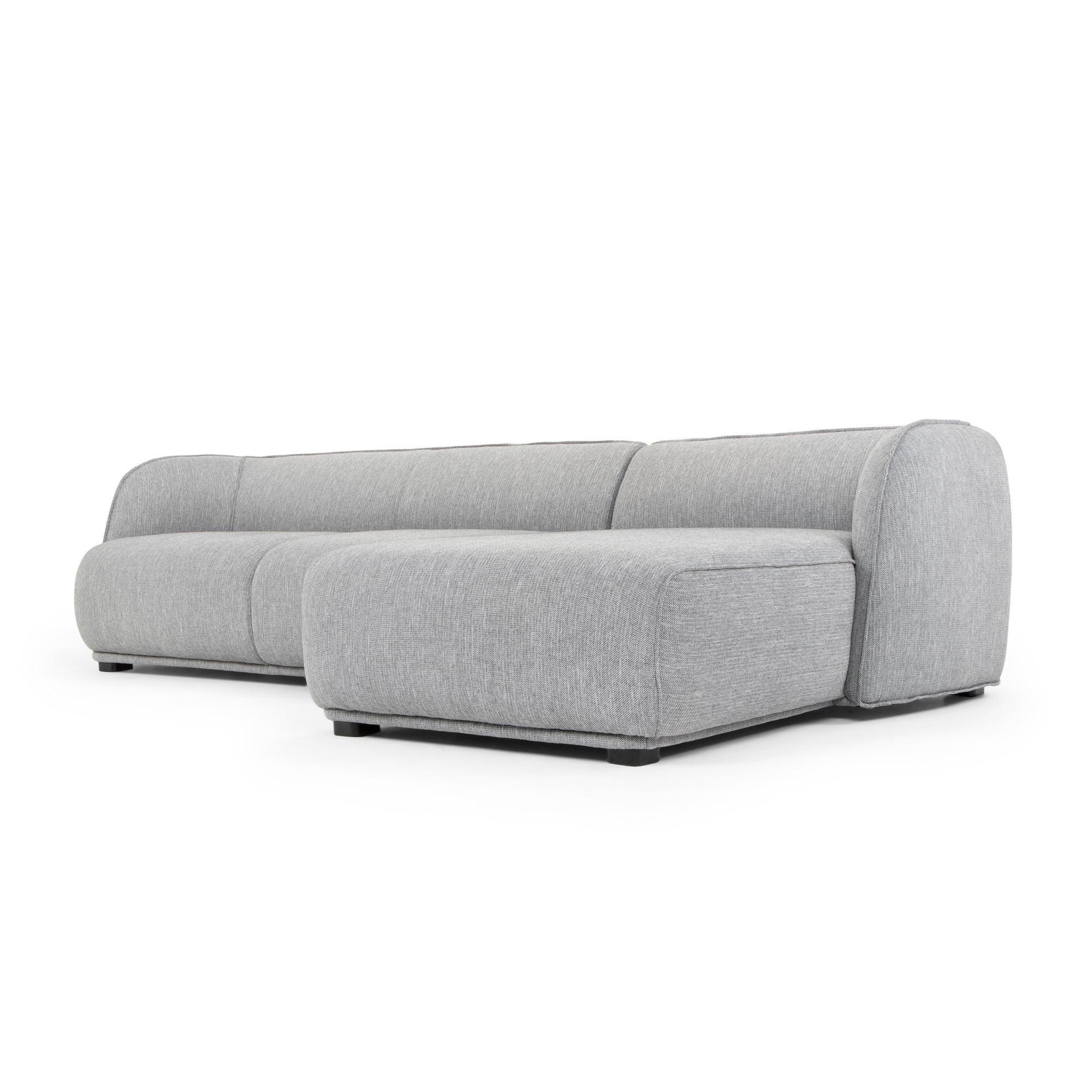 CLC2871-FA 3 Seater Right Chaise Sofa - Graphite Grey - Furniture Castle