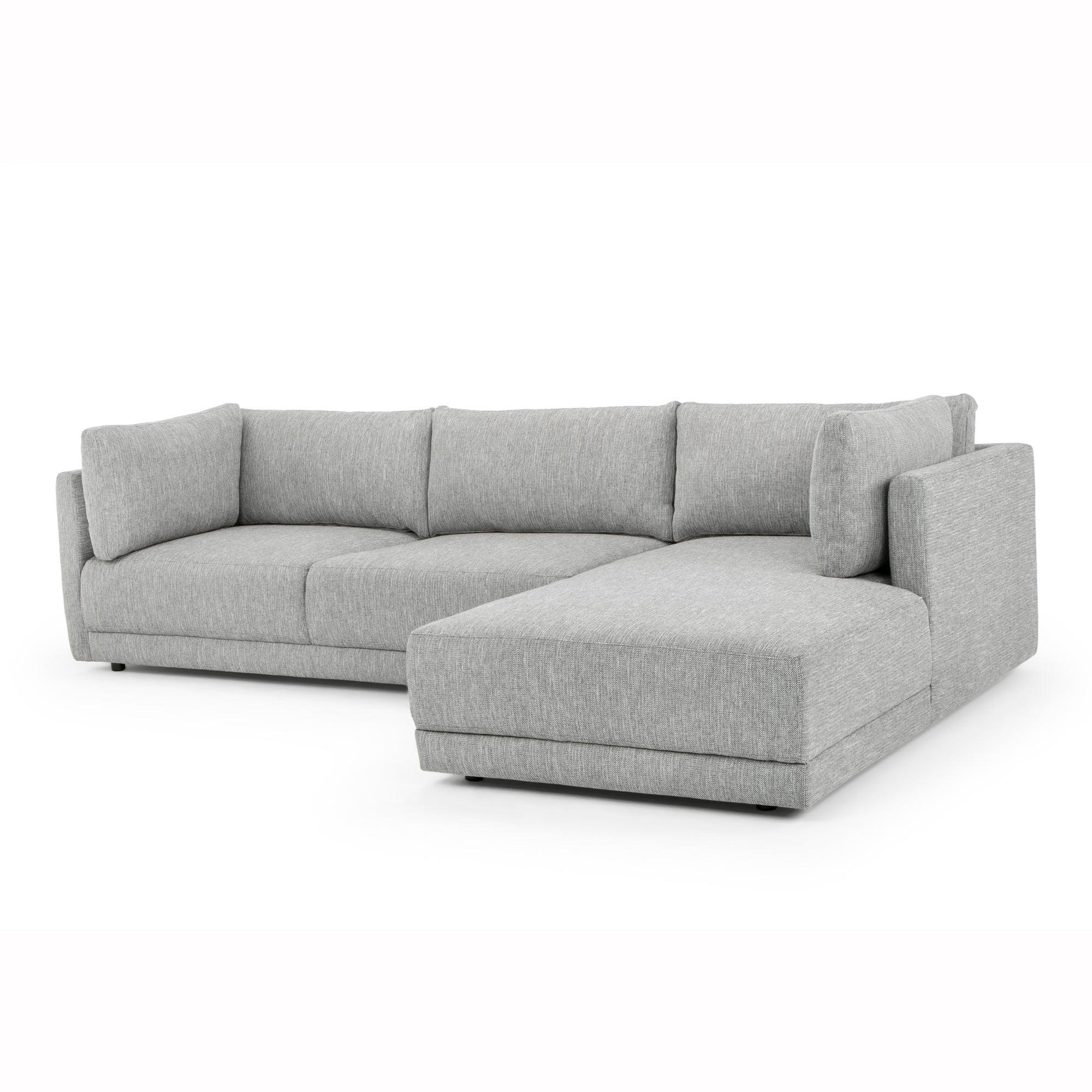 CLC2938-FA 3 Seater Right Chaise Fabric Sofa - Graphite Grey - Furniture Castle
