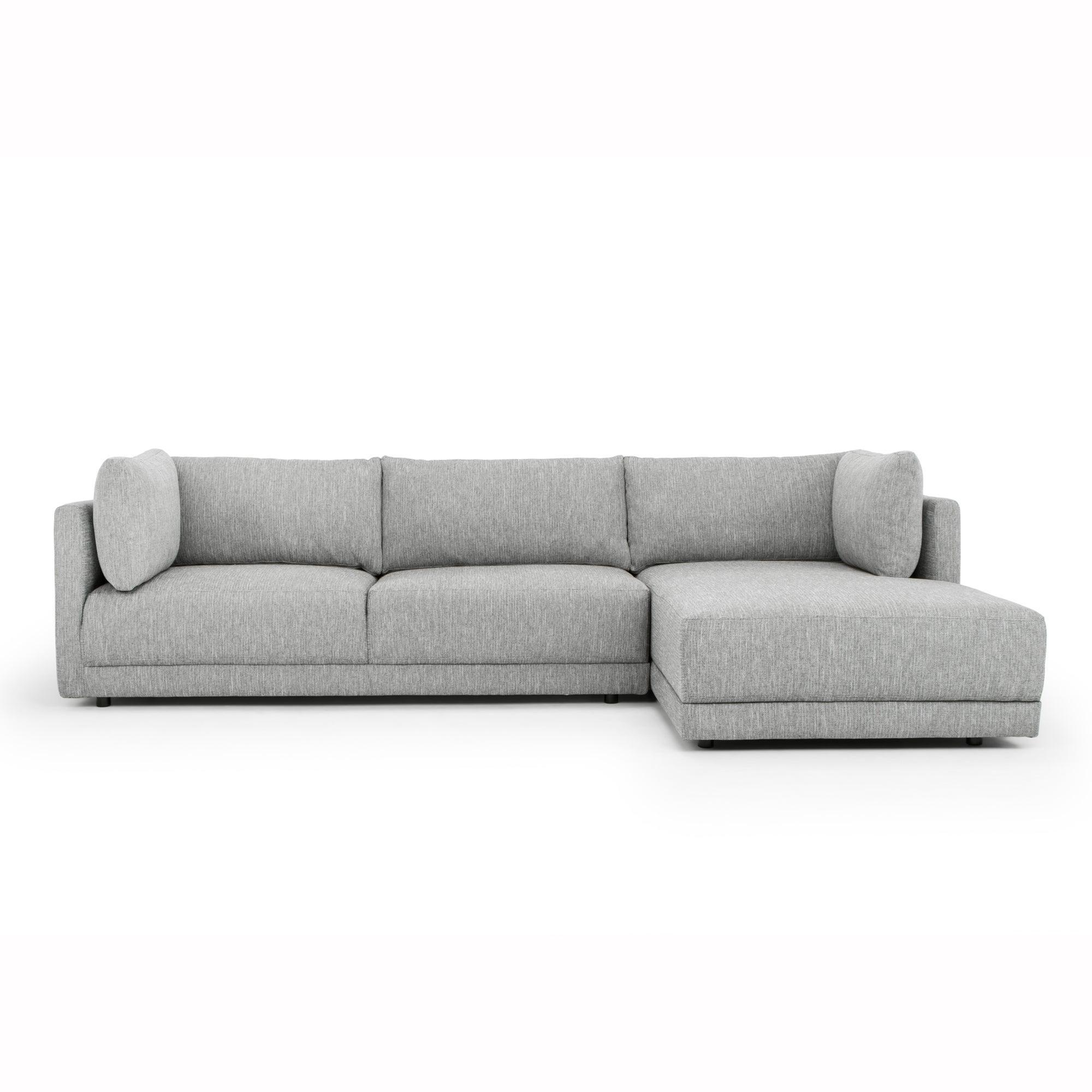 CLC2938-FA 3 Seater Right Chaise Fabric Sofa - Graphite Grey - Furniture Castle