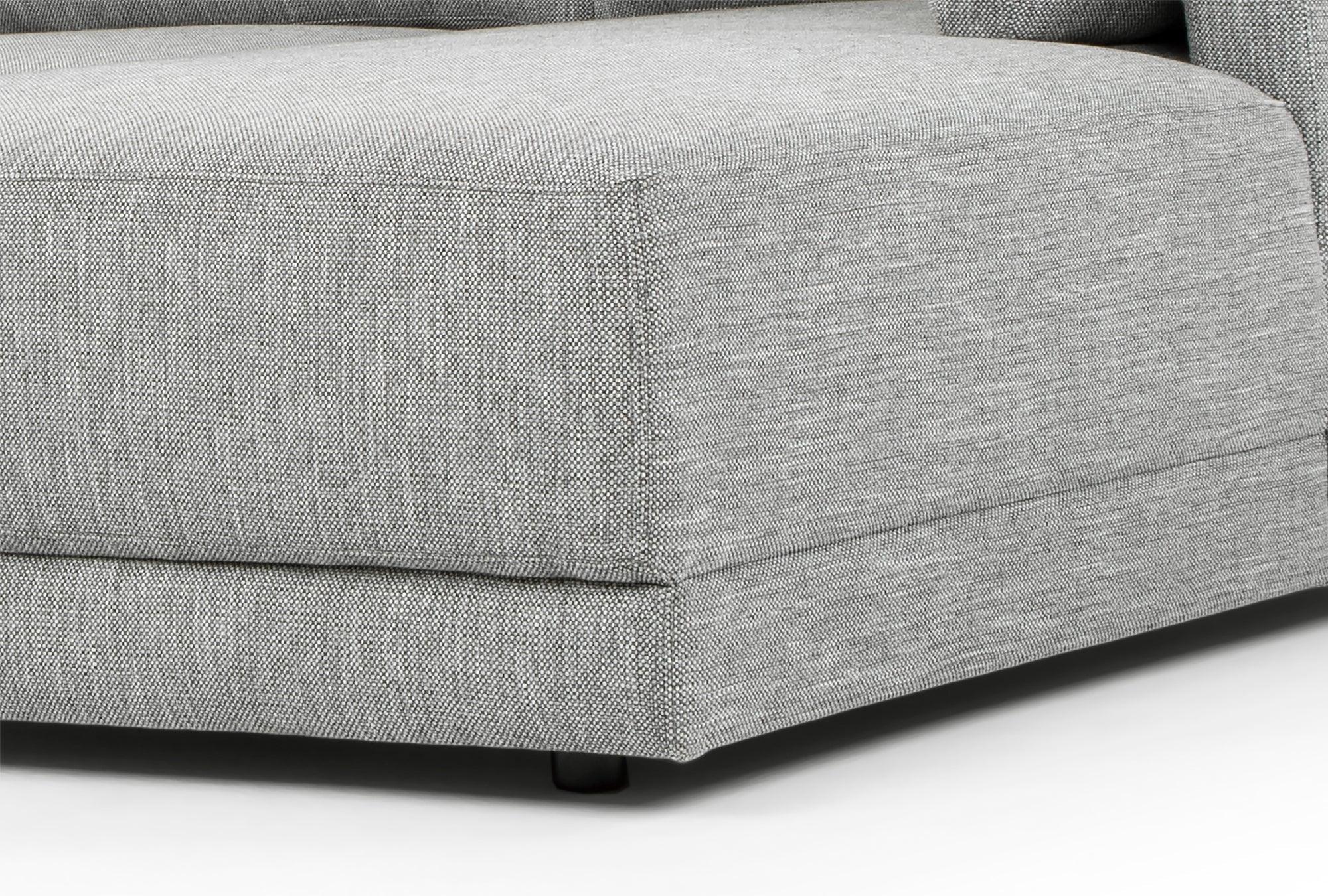 CLC2938-FA 3 Seater Right Chaise Fabric Sofa - Graphite Grey - Furniture Castle