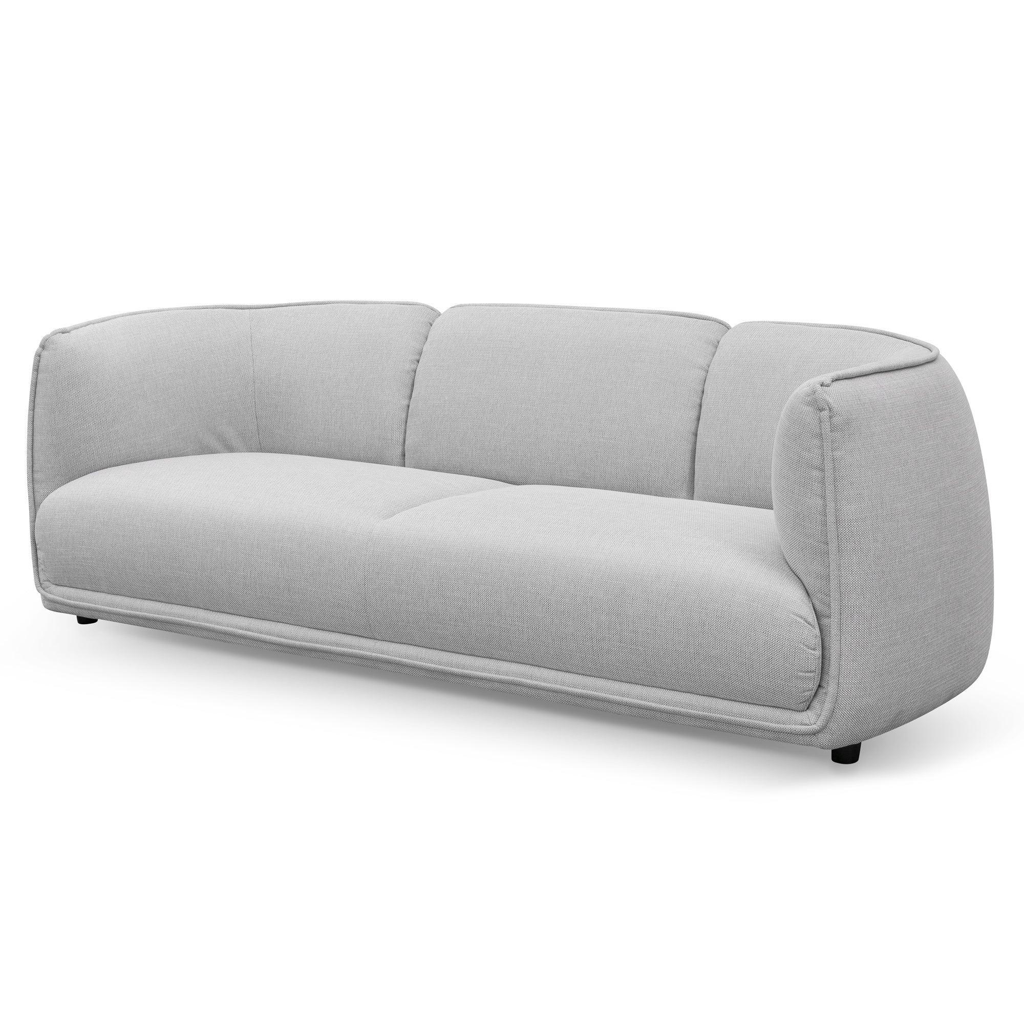 CLC6093-KSO 3 Seater Fabric Sofa- Light Texture Grey - Furniture Castle