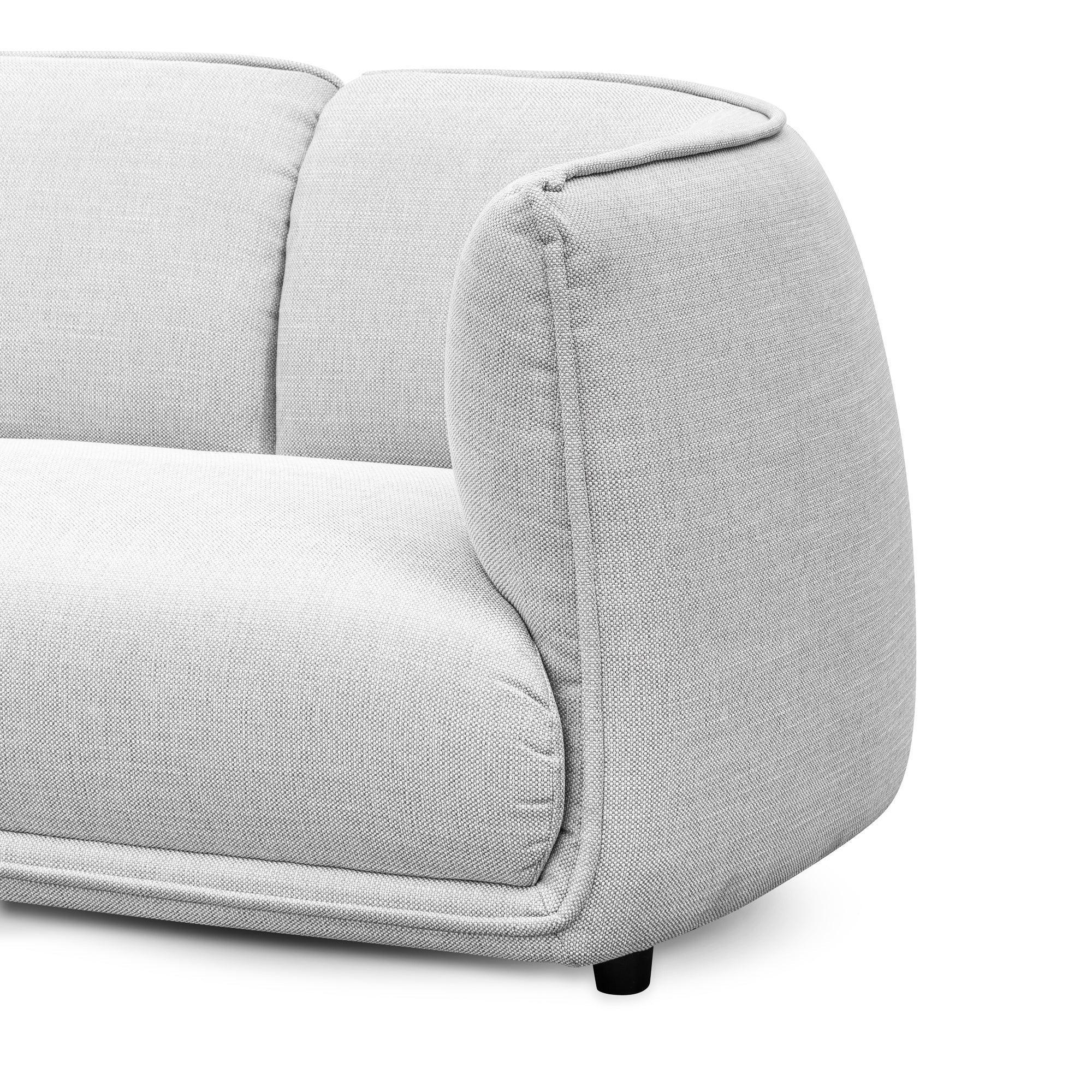 CLC6093-KSO 3 Seater Fabric Sofa- Light Texture Grey - Furniture Castle