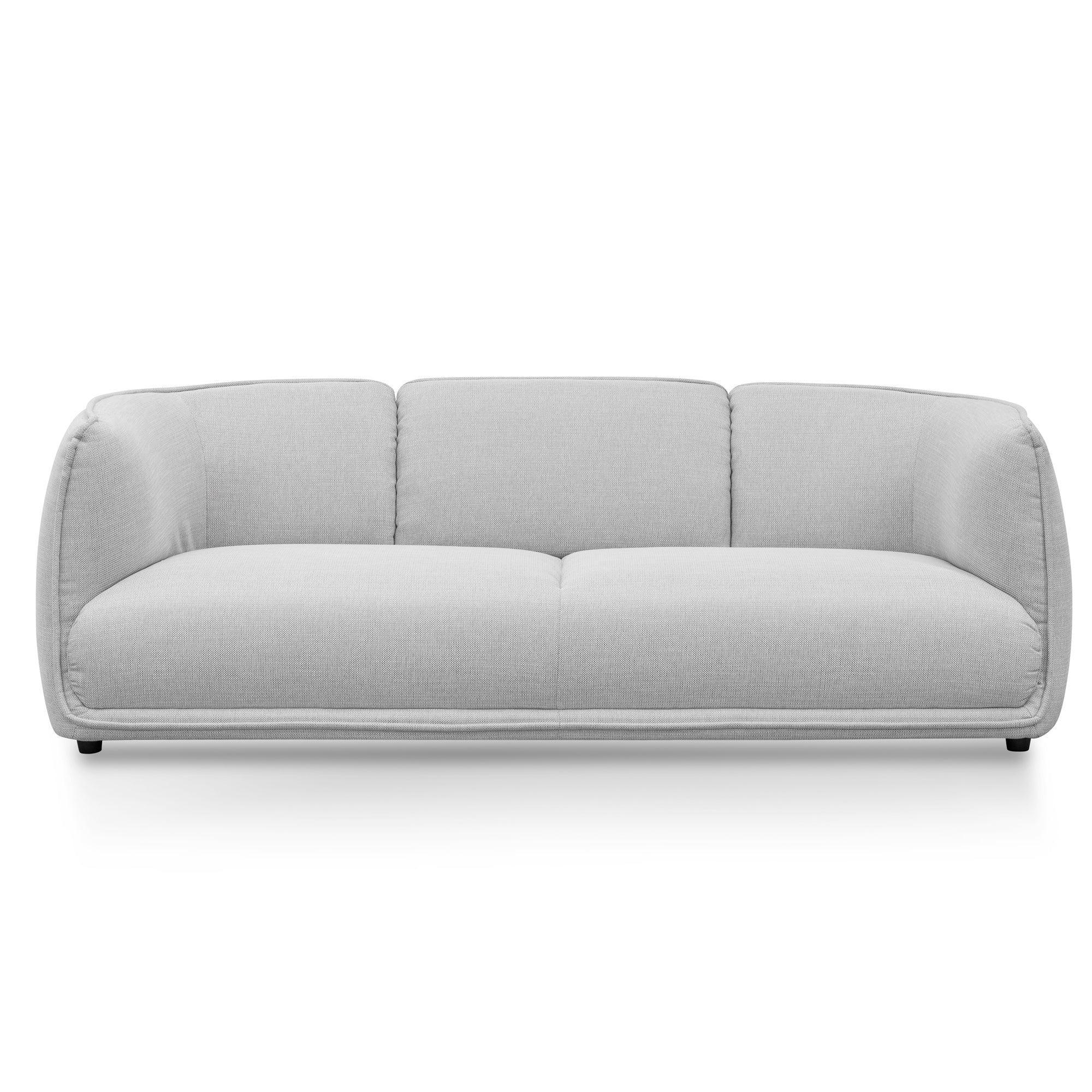 CLC6093-KSO 3 Seater Fabric Sofa- Light Texture Grey - Furniture Castle
