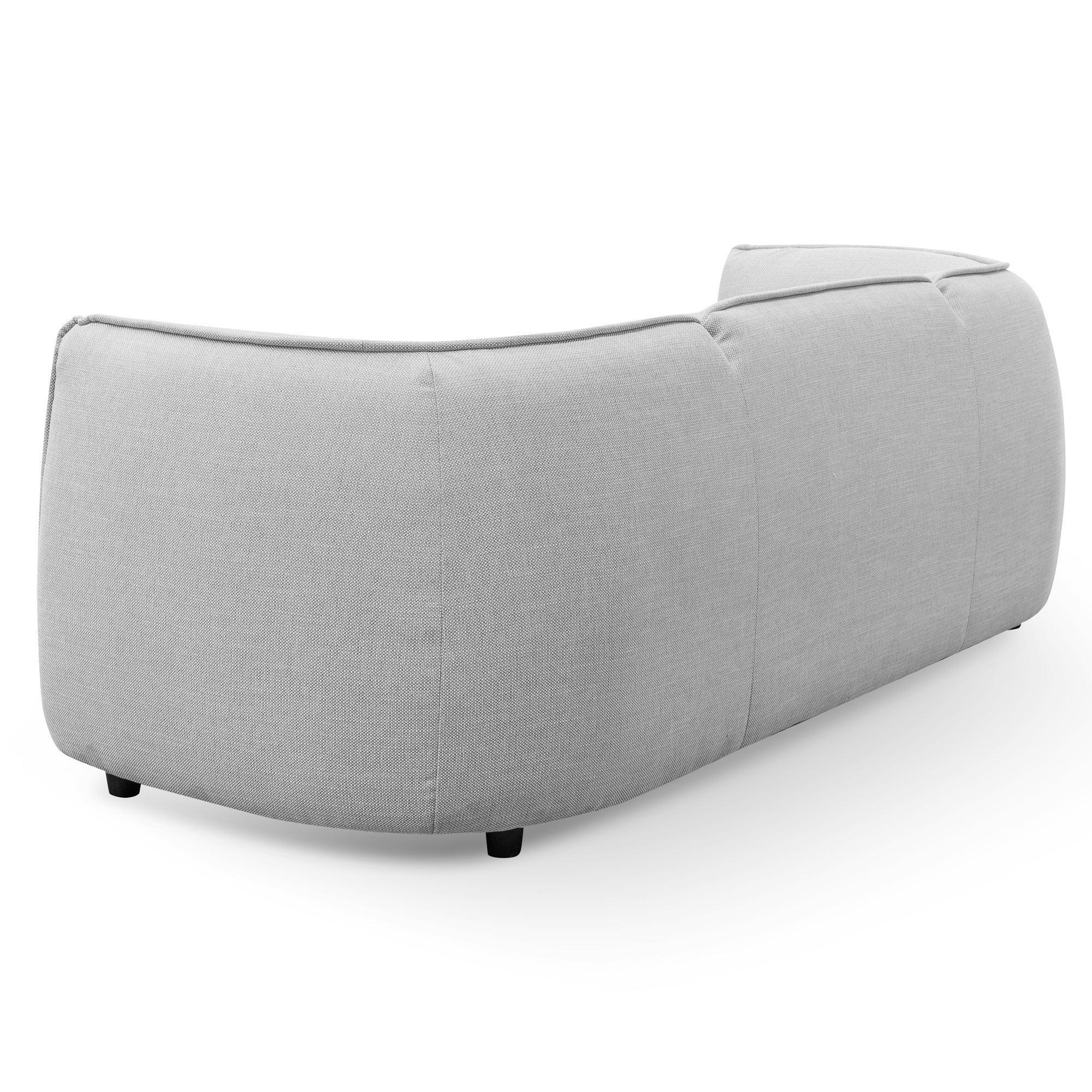 CLC6093-KSO 3 Seater Fabric Sofa- Light Texture Grey - Furniture Castle