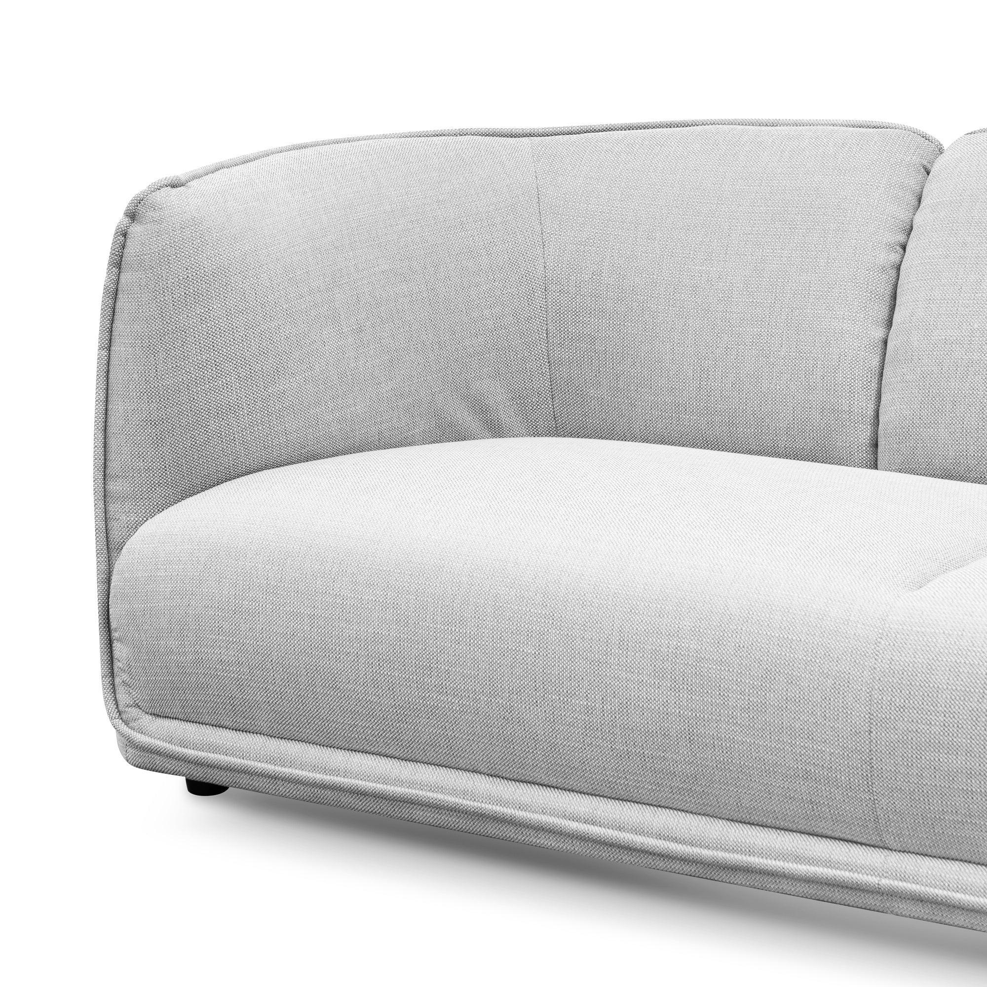 CLC6093-KSO 3 Seater Fabric Sofa- Light Texture Grey - Furniture Castle