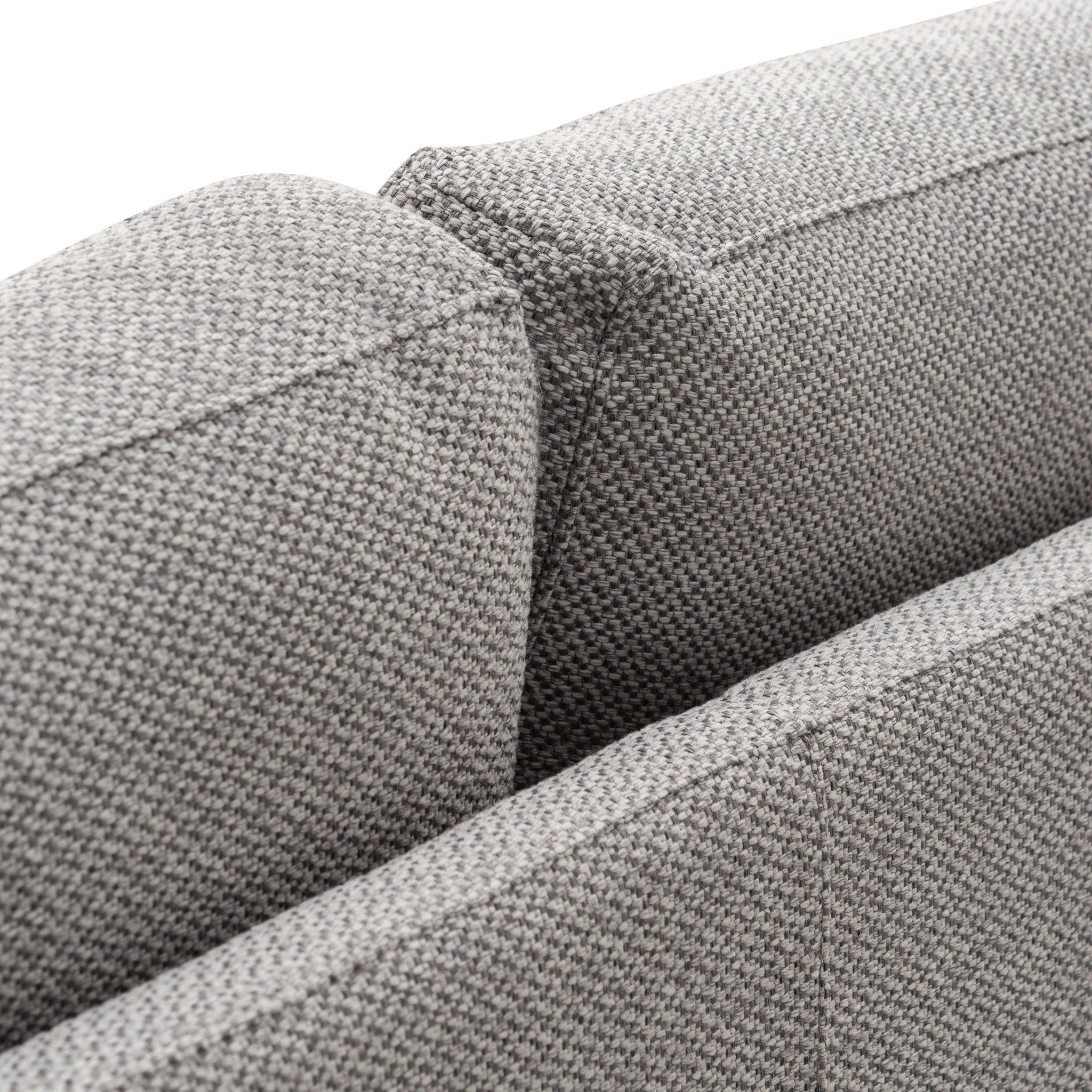 CLC6267-CA 3 Seater Left Chaise Fabric Sofa - Grey - Furniture Castle