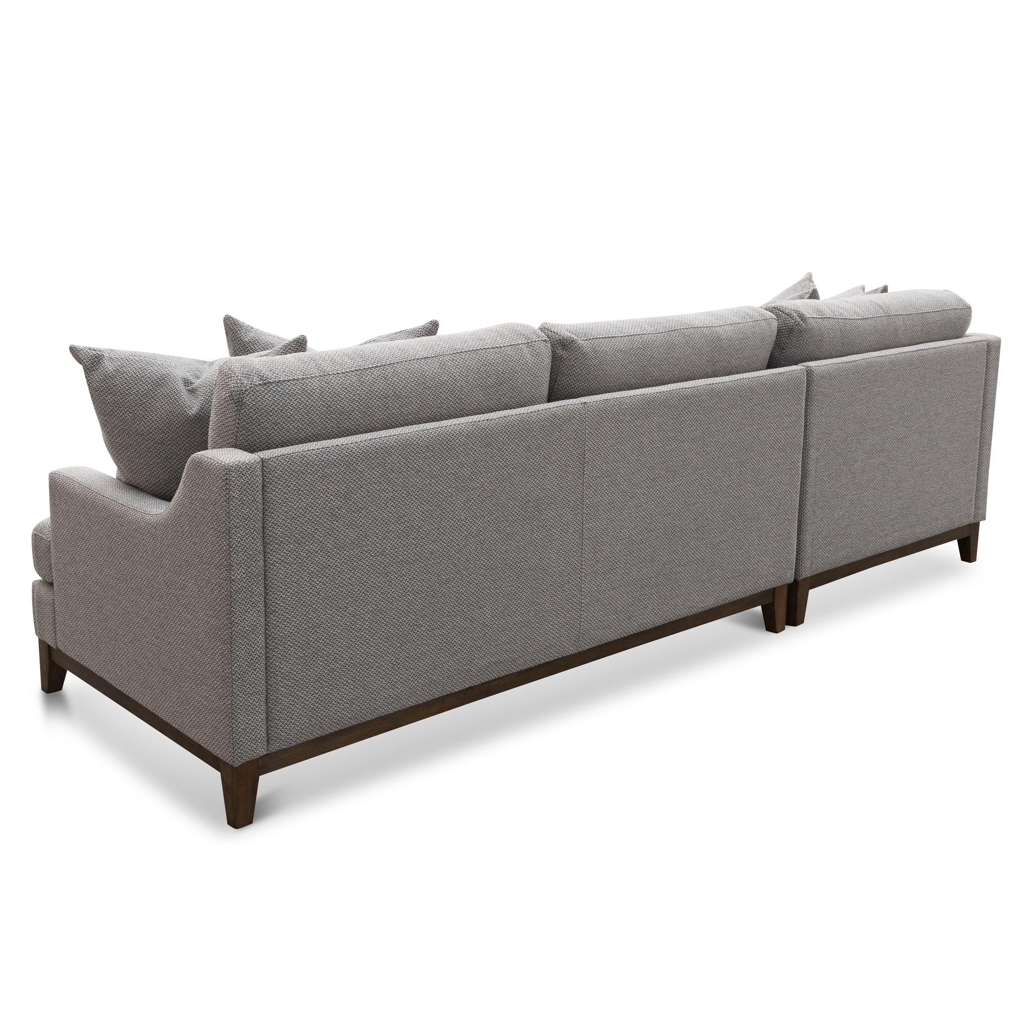 CLC6267-CA 3 Seater Left Chaise Fabric Sofa - Grey - Furniture Castle