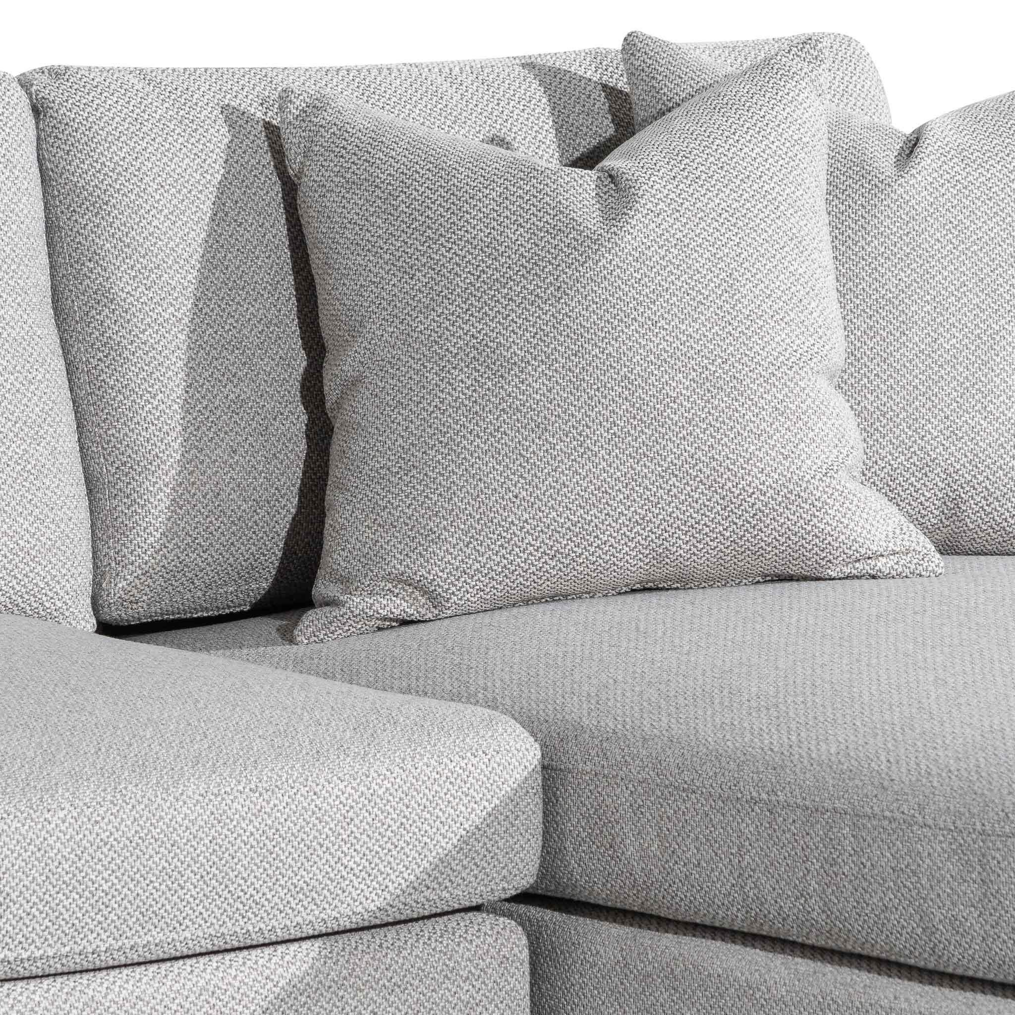CLC6373-CA 3 Seater Right Chaise Fabric Sofa - Grey - Furniture Castle