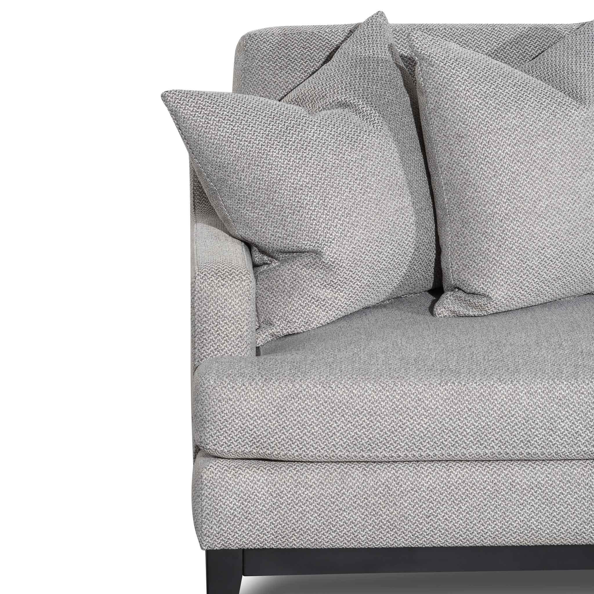 CLC6373-CA 3 Seater Right Chaise Fabric Sofa - Grey - Furniture Castle