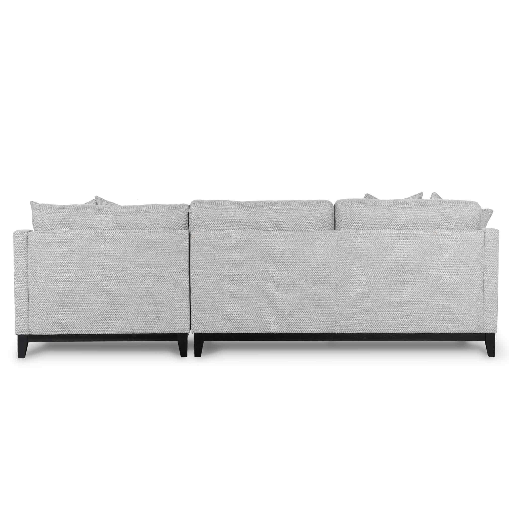 CLC6373-CA 3 Seater Right Chaise Fabric Sofa - Grey - Furniture Castle