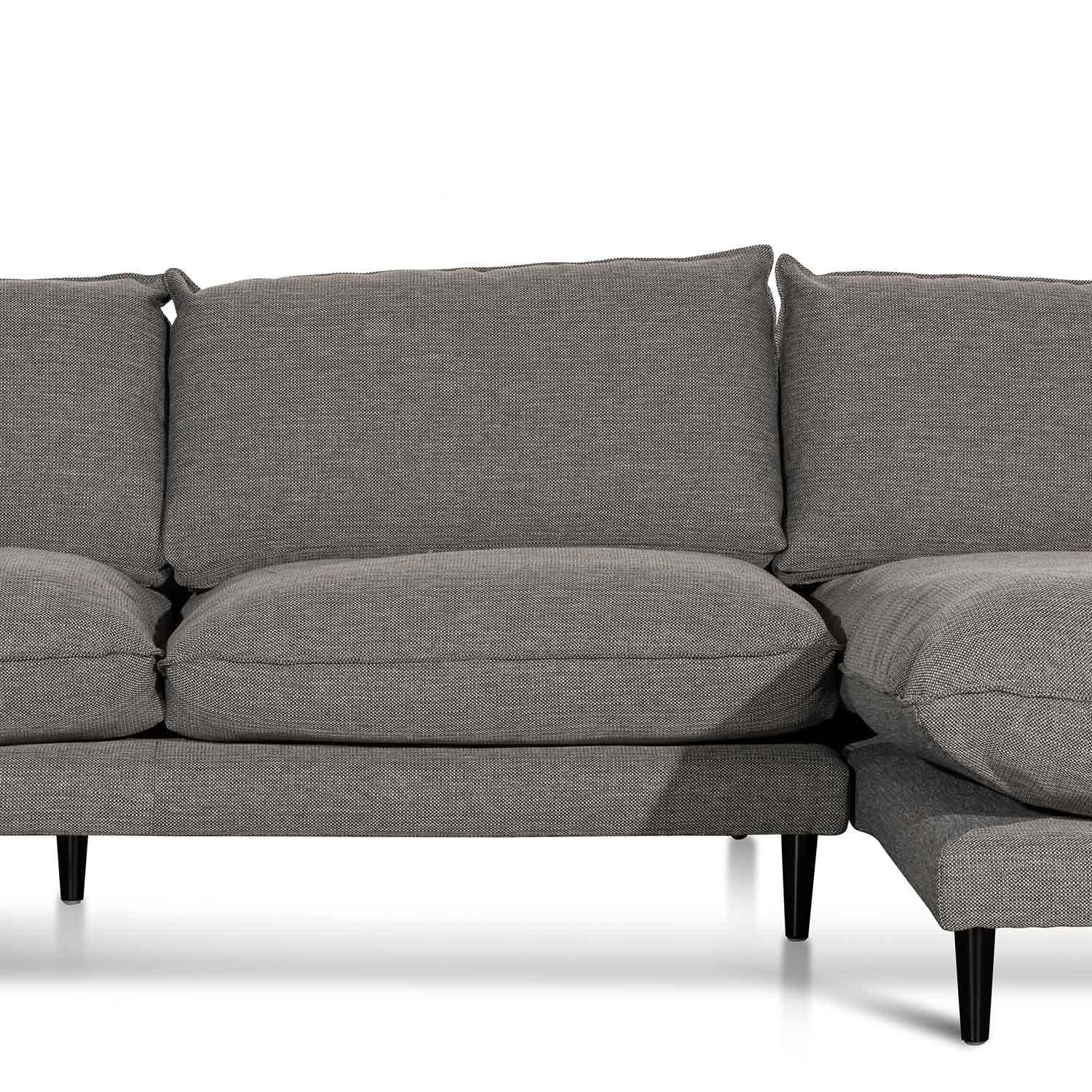 CLC6431-KSO 4 Seater Right Chaise Fabric Sofa - Graphite Grey - Furniture Castle