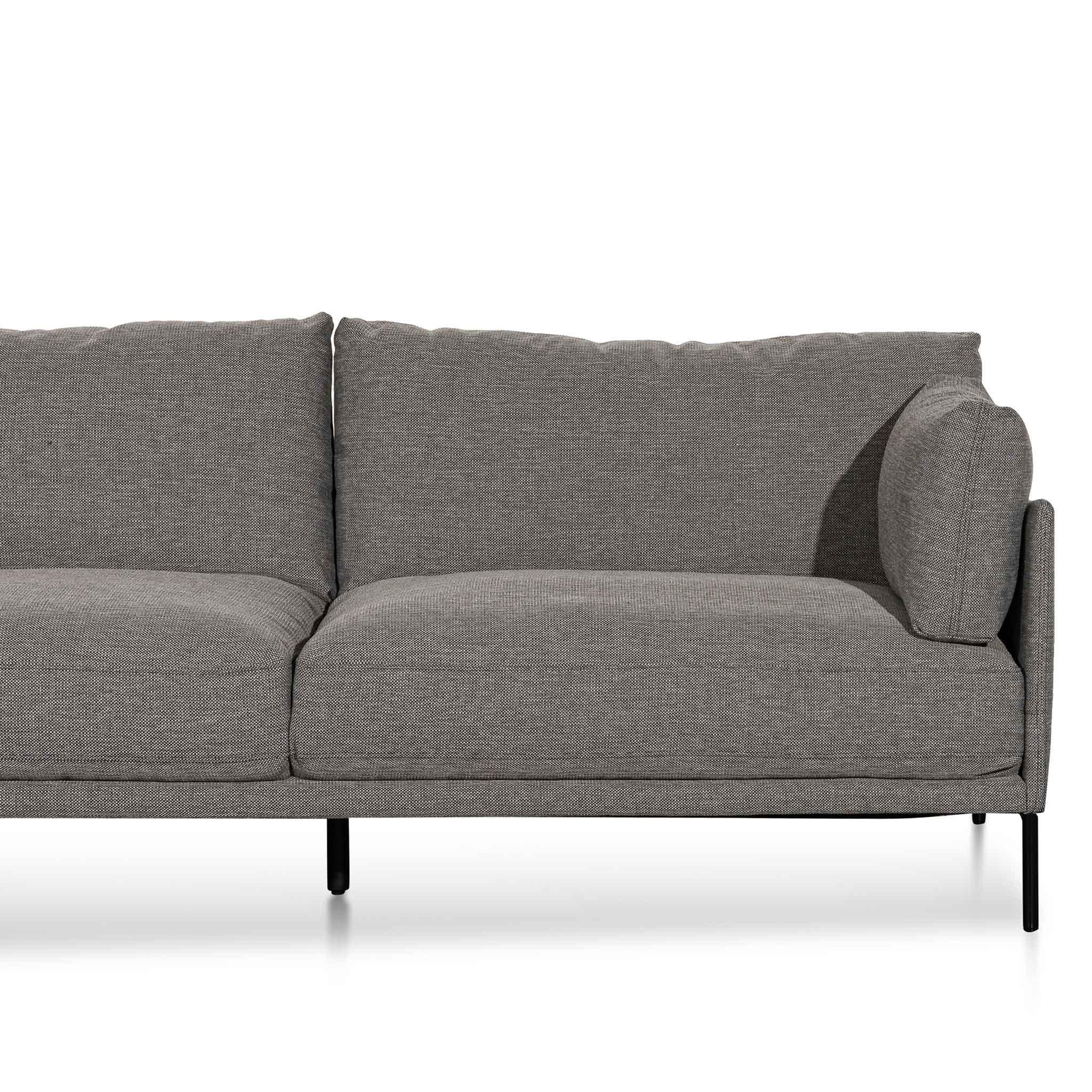 CLC6435-KSO 4 Seater Left Chaise Fabric Sofa - Graphite Grey - Furniture Castle