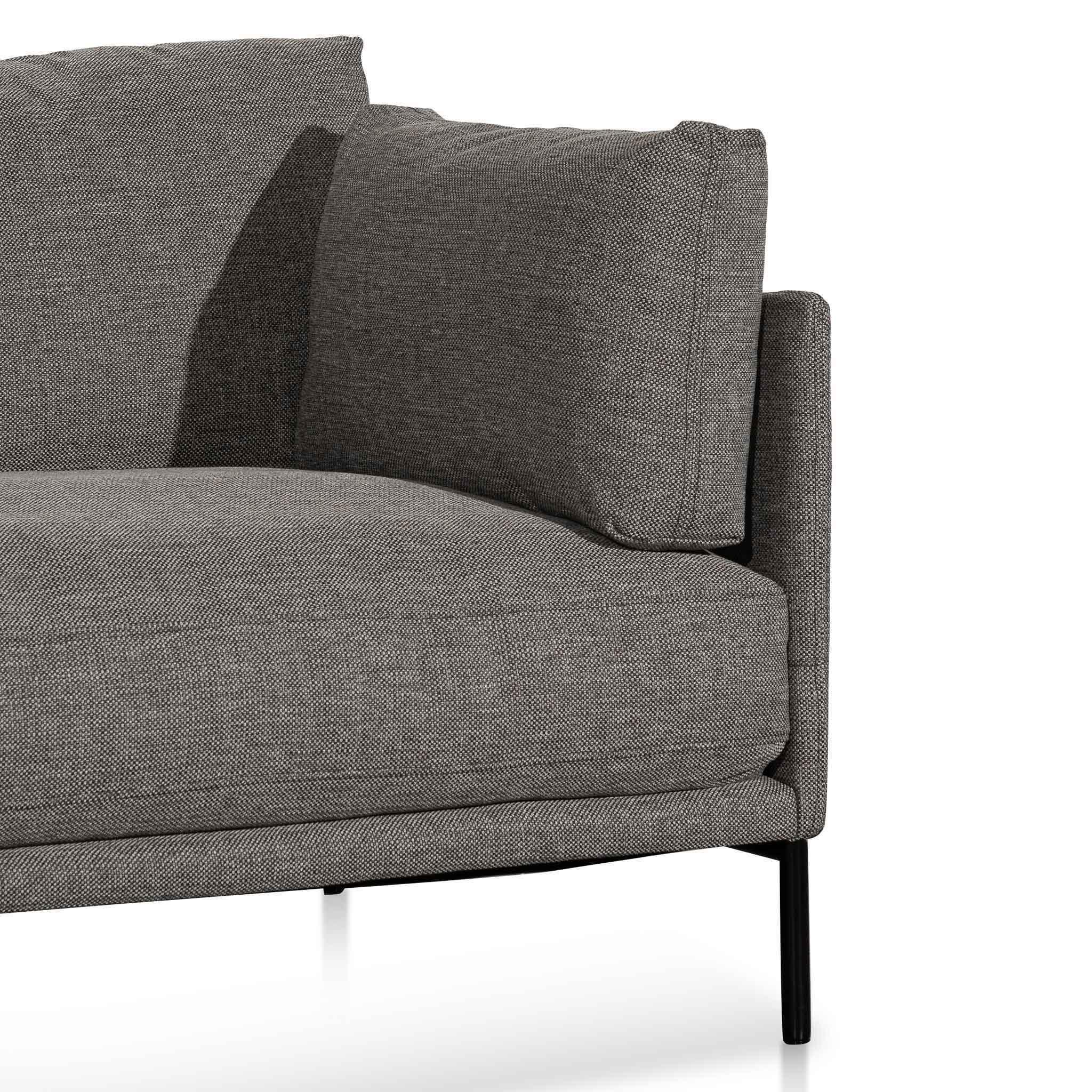 CLC6435-KSO 4 Seater Left Chaise Fabric Sofa - Graphite Grey - Furniture Castle